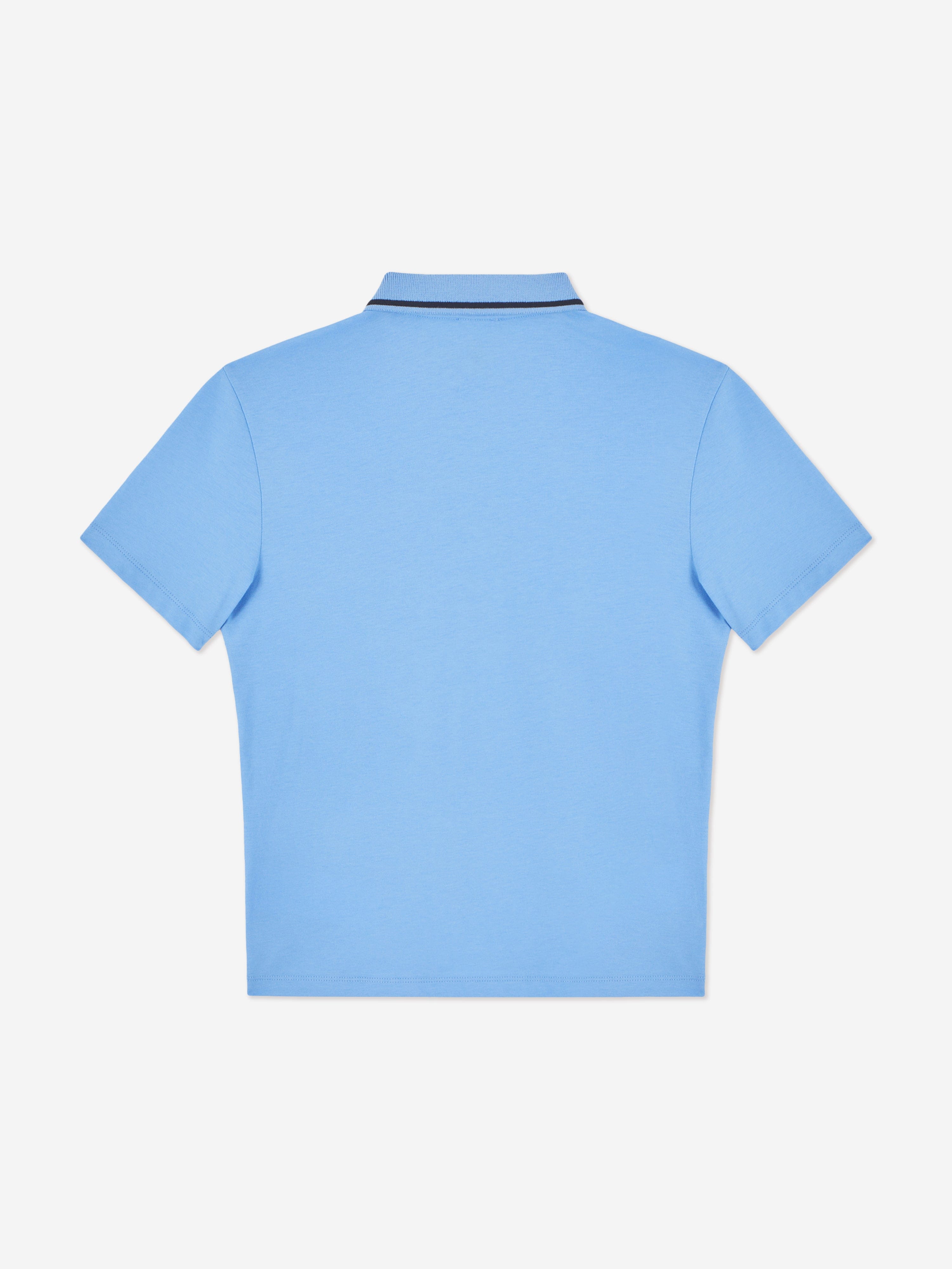 EA7 Emporio Armani Boys Logo Polo Shirt in Blue