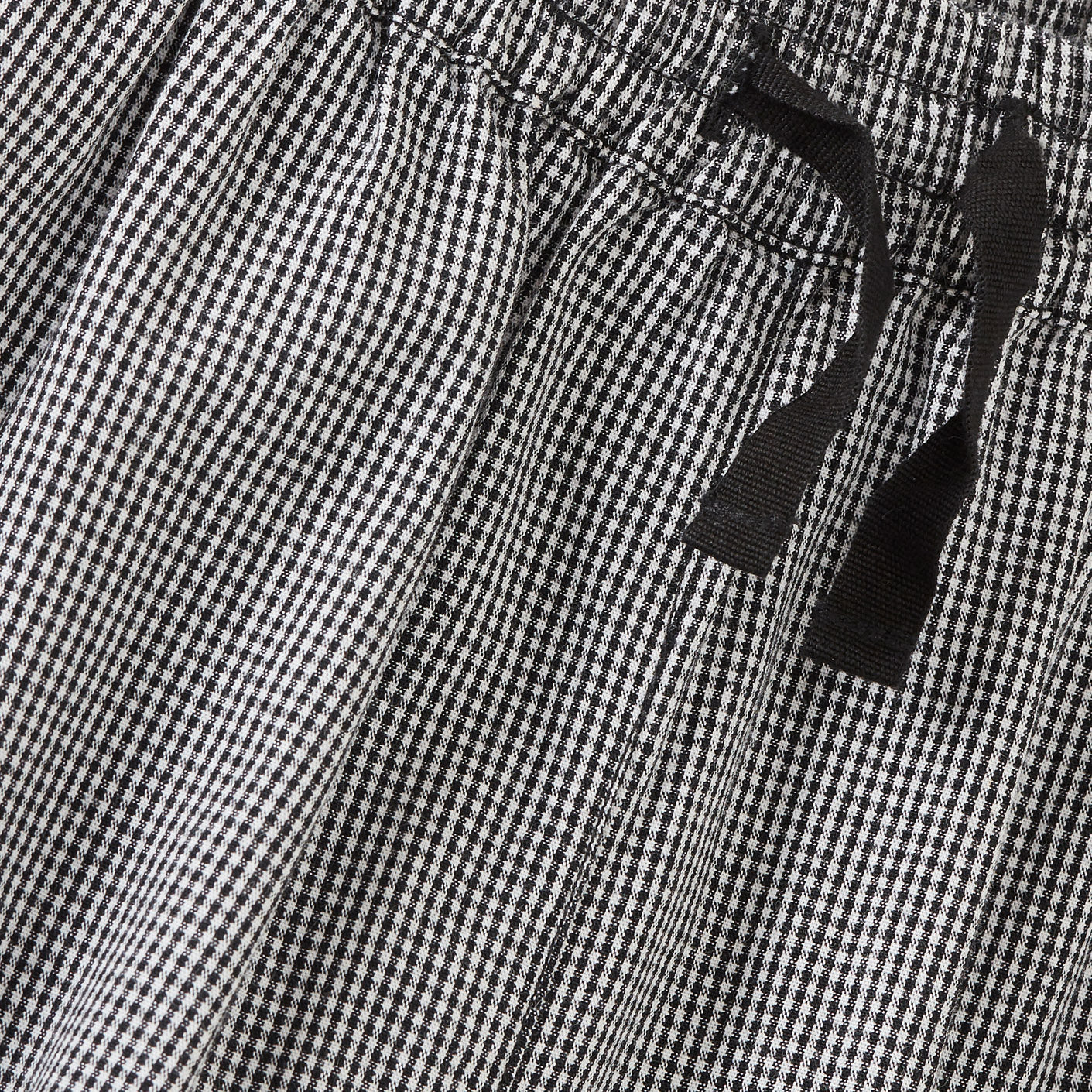 Boys & Girls Black Check Cotton Trousers