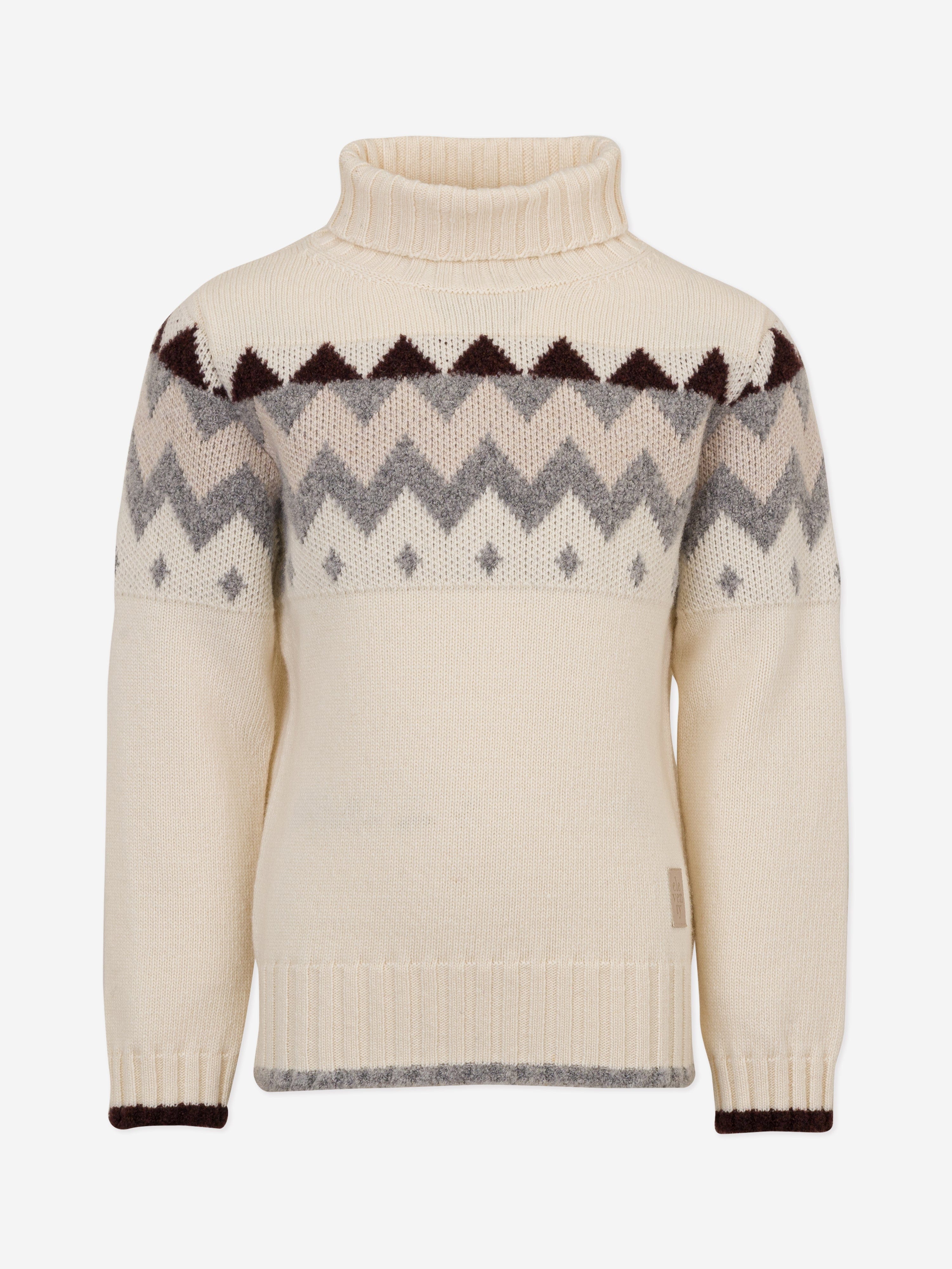 Eleventy Boys Wool Knitted Jumper in Ivory