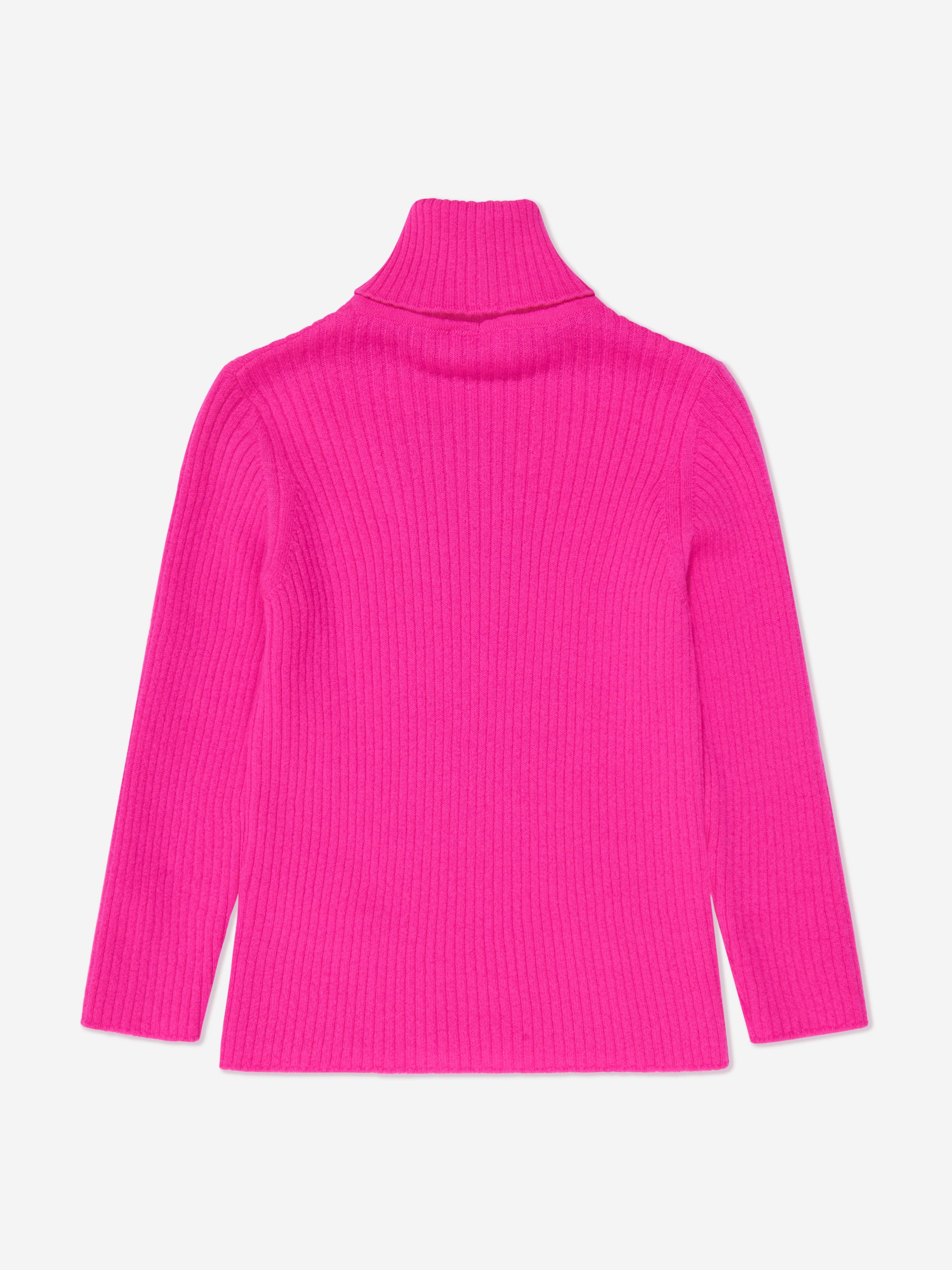 Pucci Girls Roll Neck Knitted Jumper in Pink