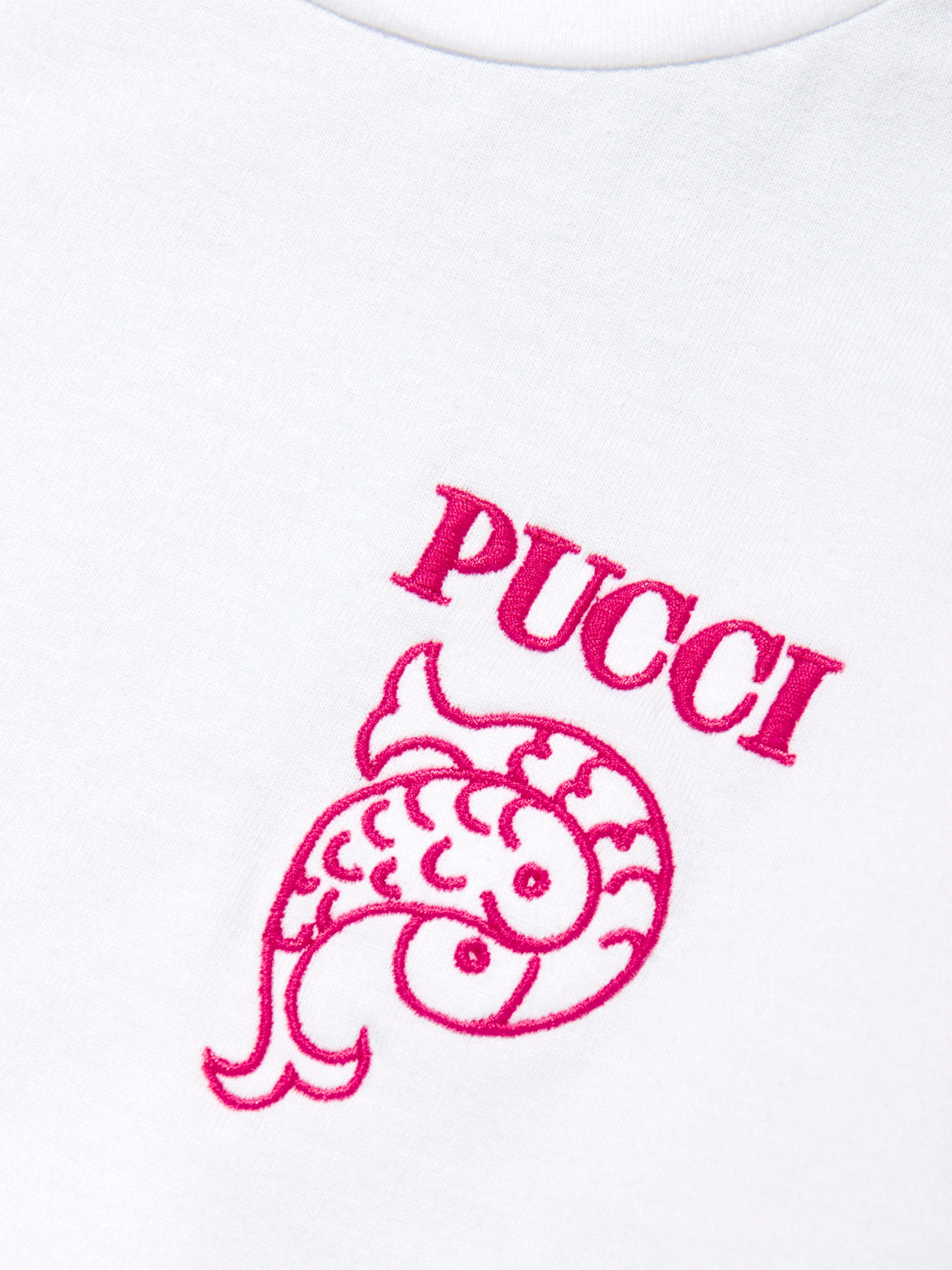 Pucci Girls Long Sleeve T-Shirt in Ivory