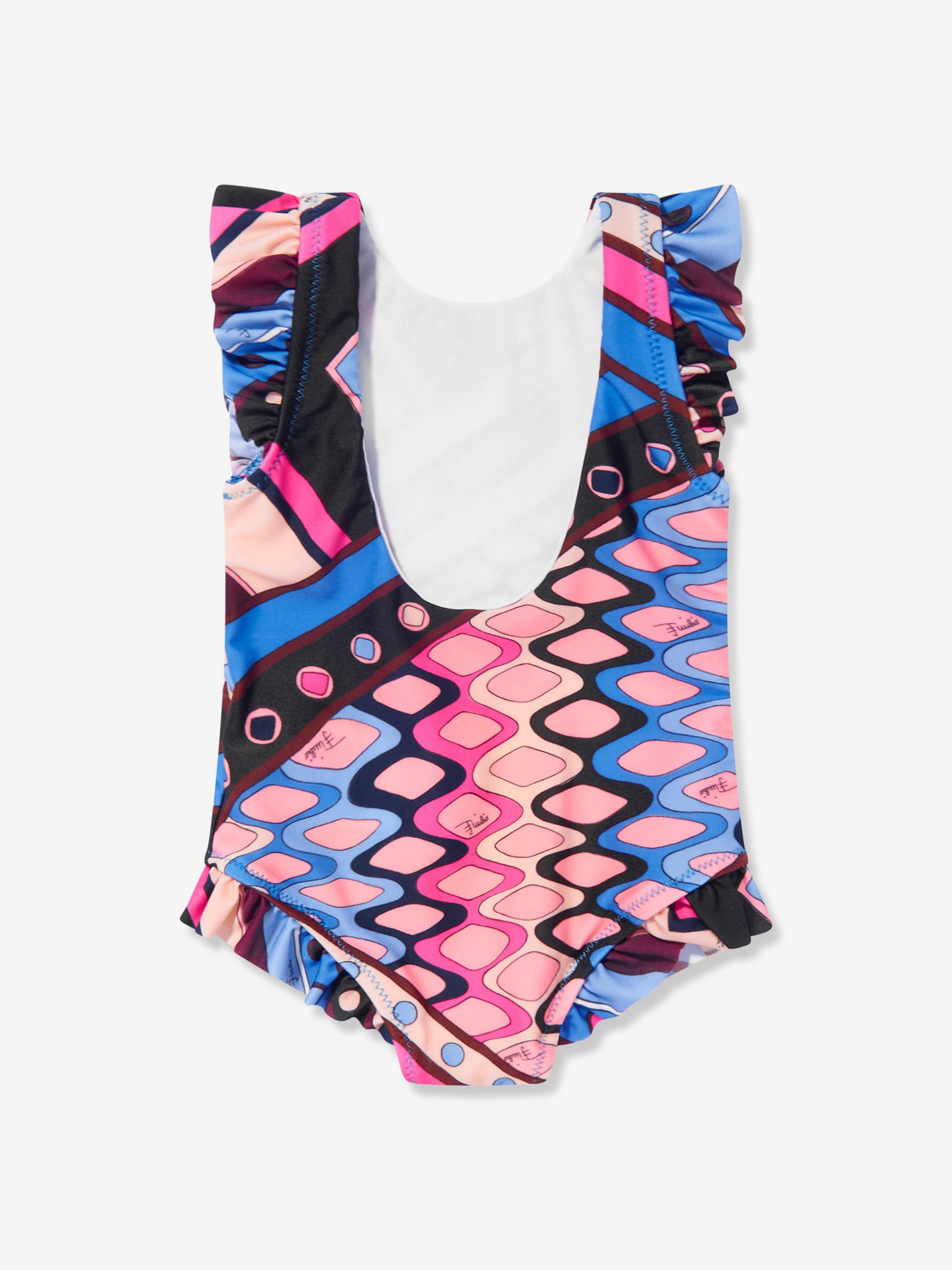 Pucci Baby Girls Vivara Print Swimsuit in Multicolour