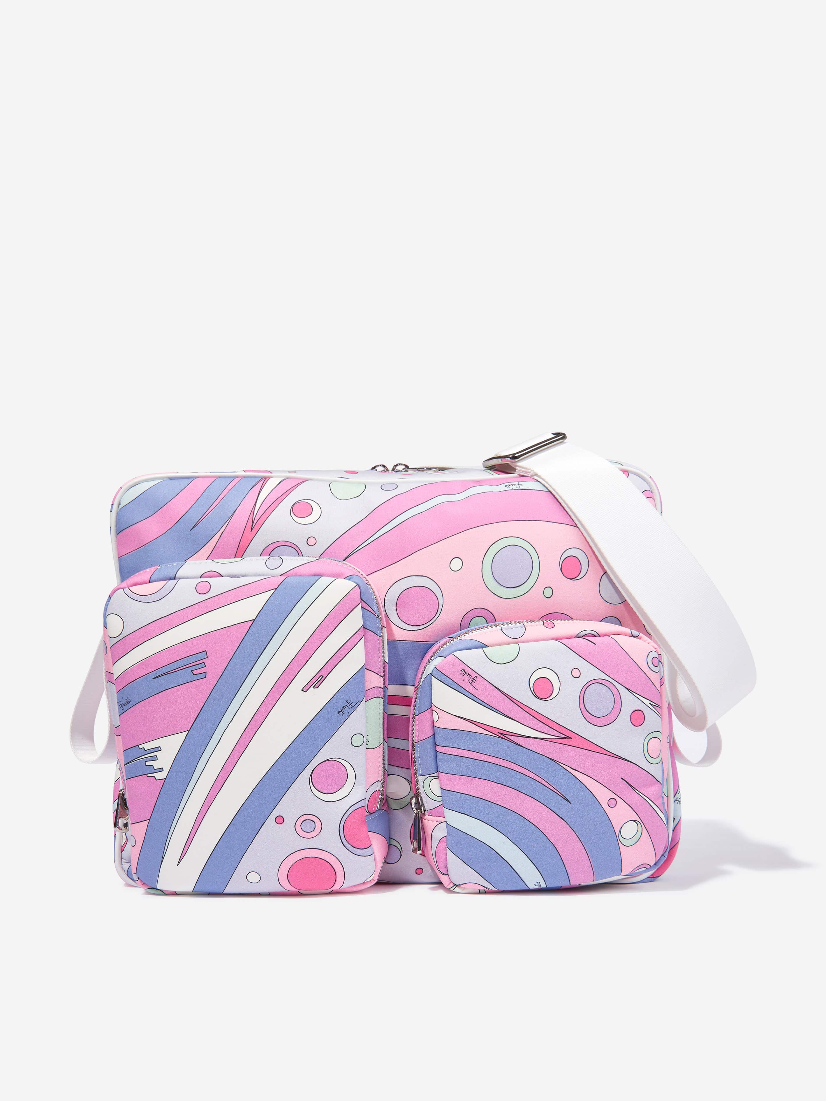 Baby Fontane Print Changing Bag in Pink (38cm)