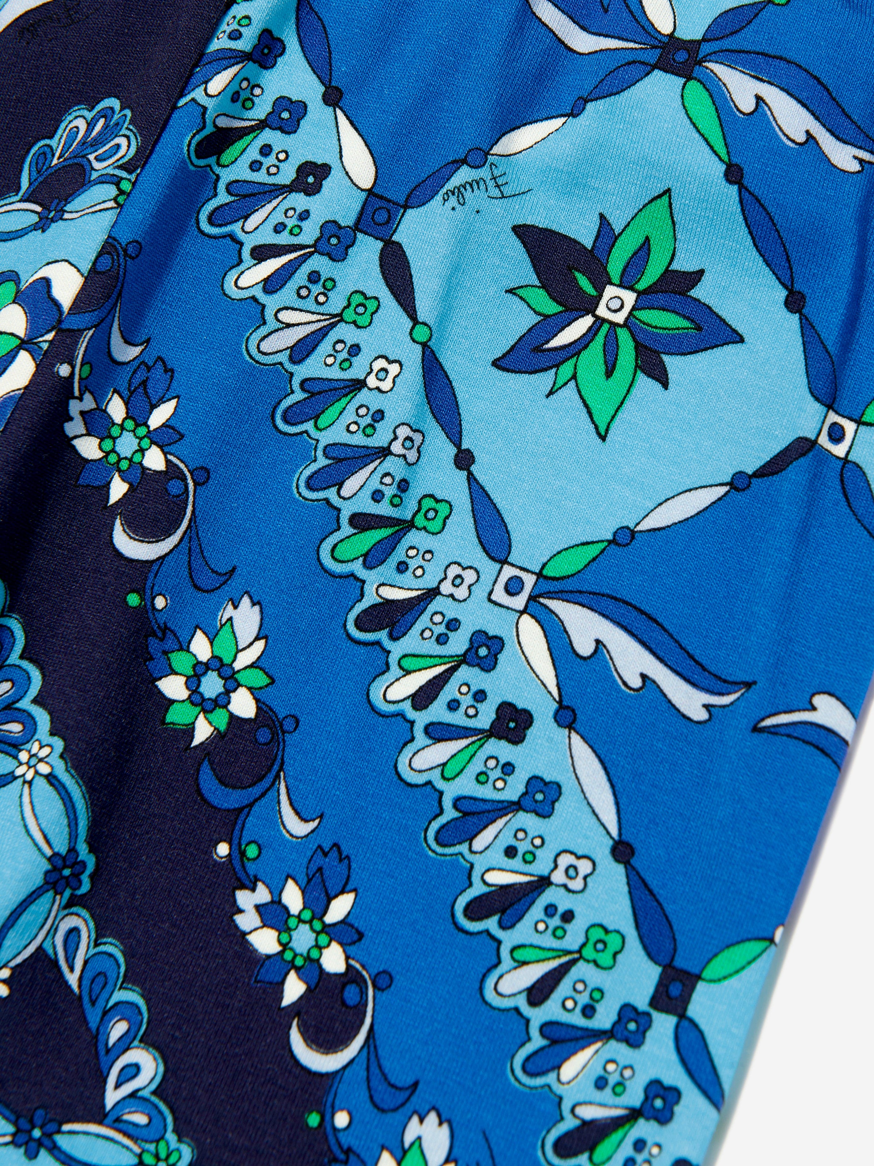 Girls Festa Print Leggings in Blue