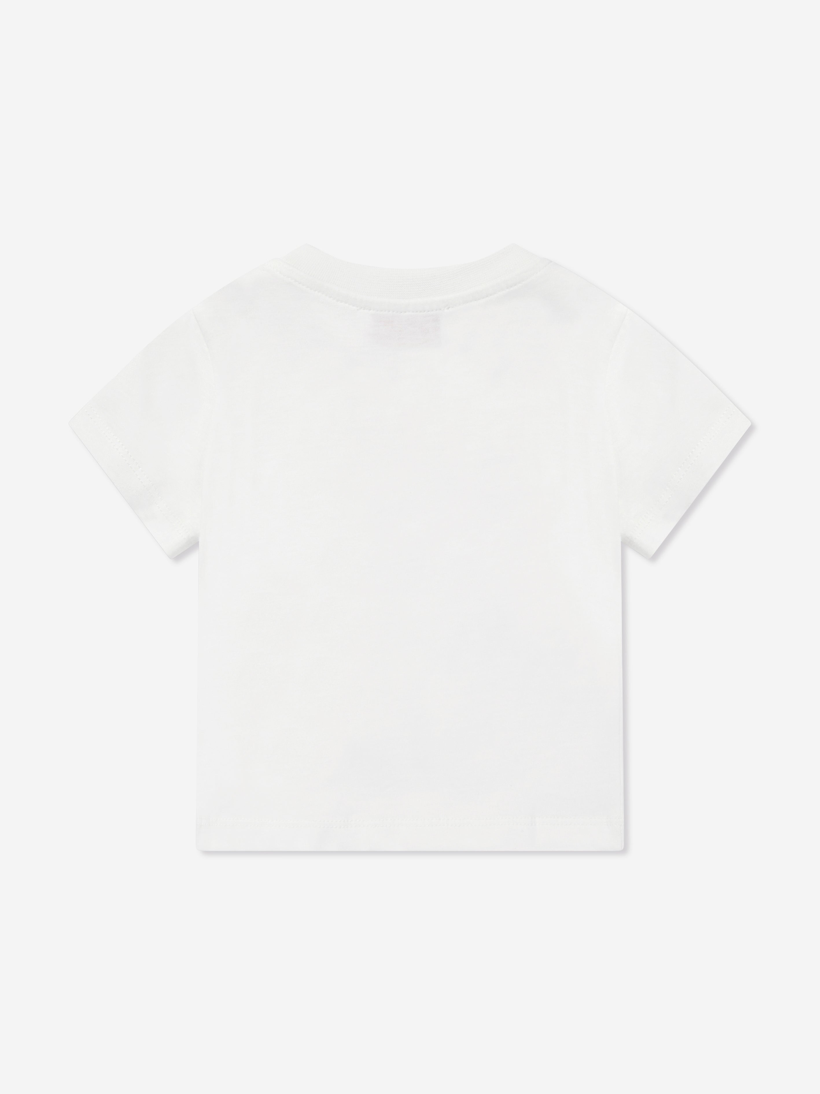Baby Girls Logo Print T-Shirt in Ivory