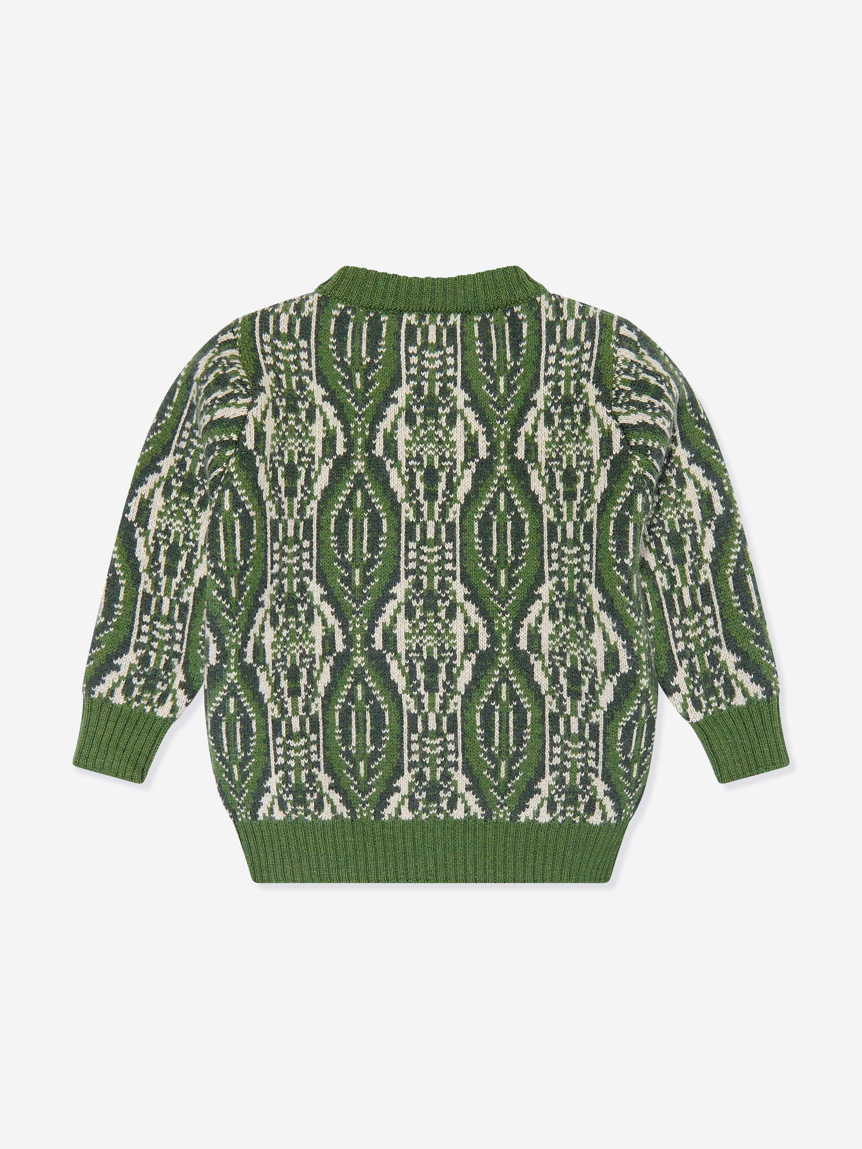 Etro Boys Wool Knitted Jumper in Green