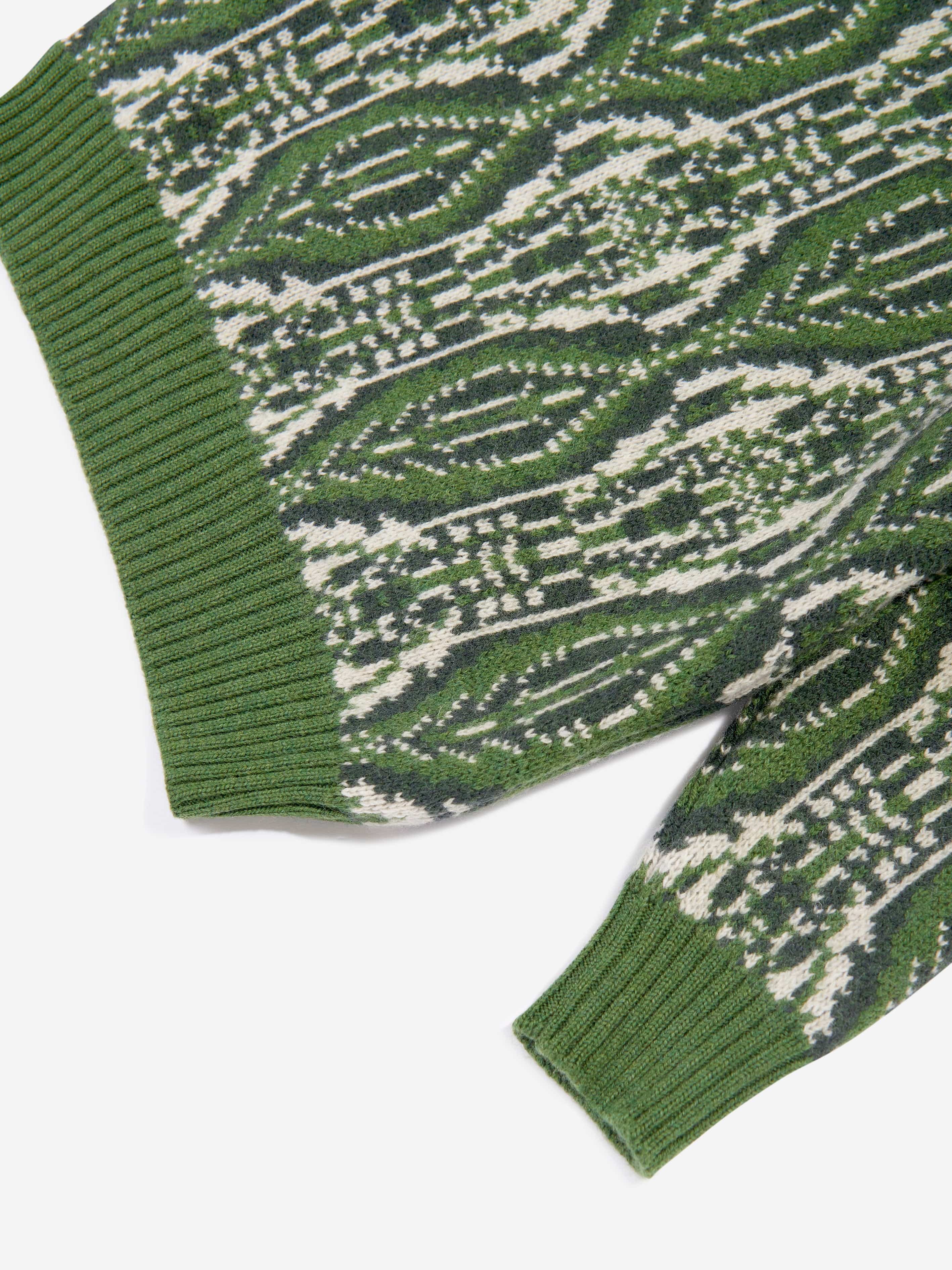 Etro Boys Wool Knitted Jumper in Green