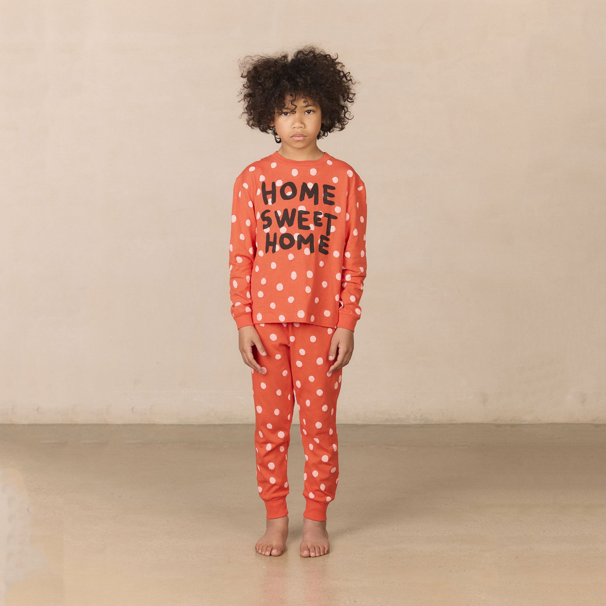 Boys & Girls Red Cotton Nightwear Set