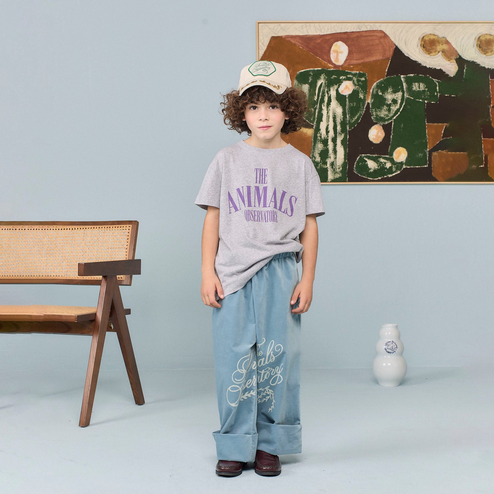 Boys & Girls Light Grey Logo Cotton T-Shirt