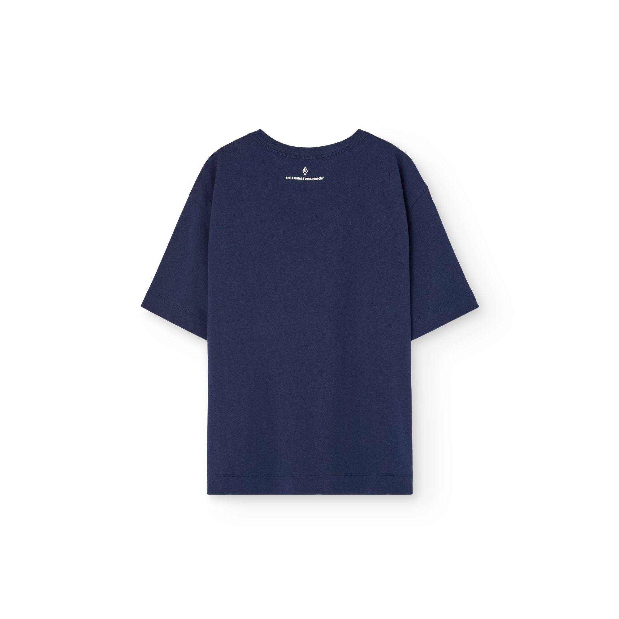 Boys & Girls Navy Cloud Printed Cotton T-Shirt