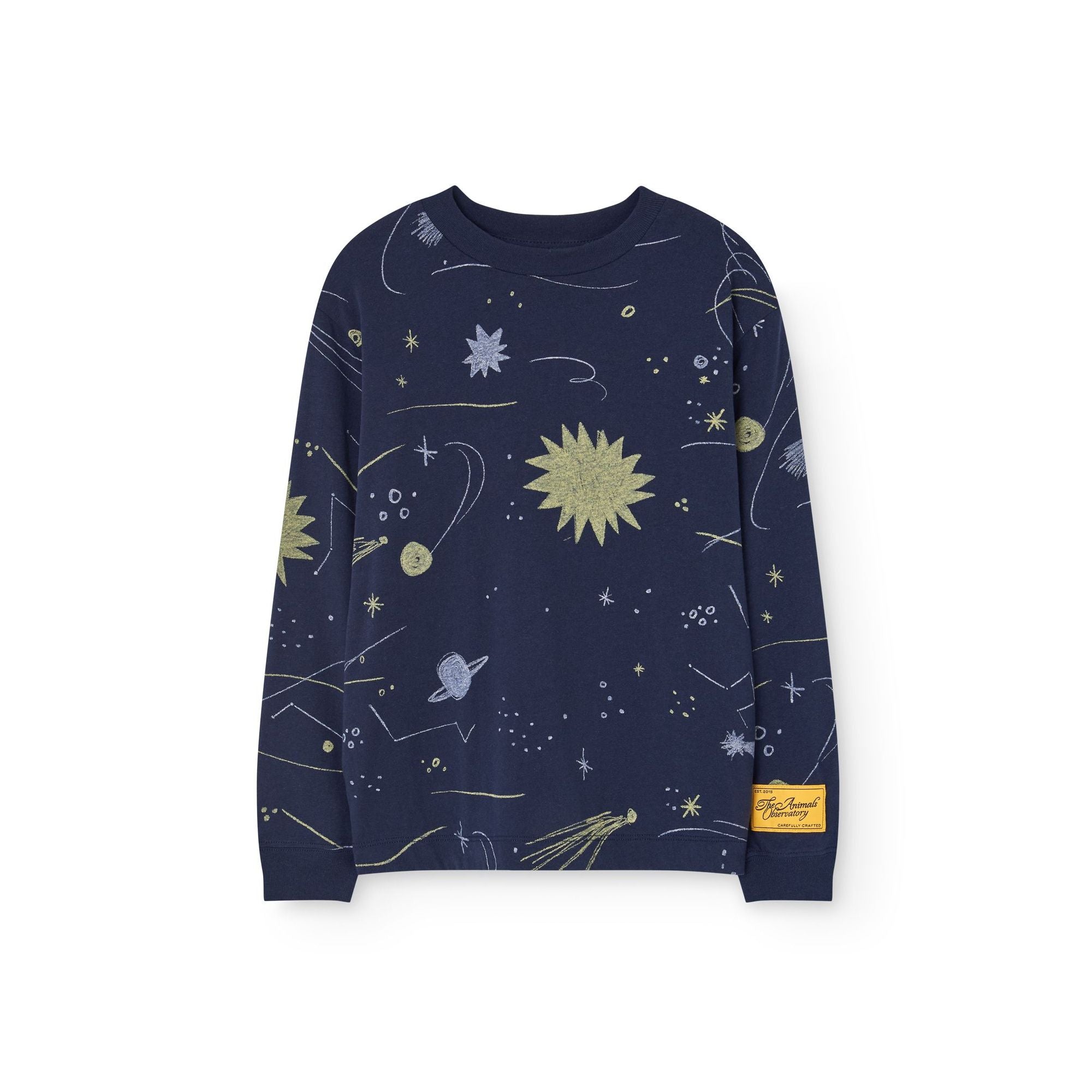 Boys & Girls Navy Starry Sky Printed Cotton Sweatshirt