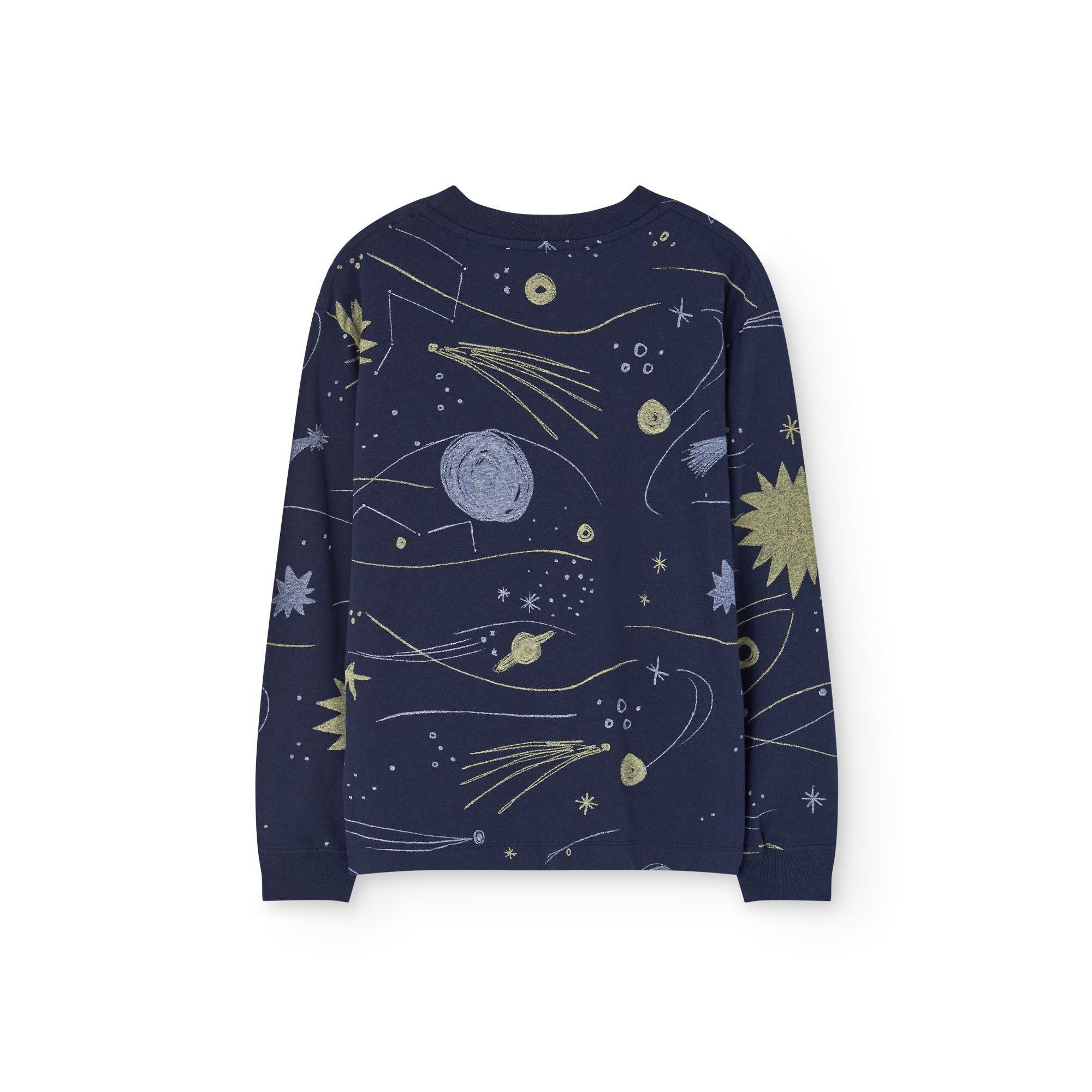 Boys & Girls Navy Starry Sky Printed Cotton Sweatshirt