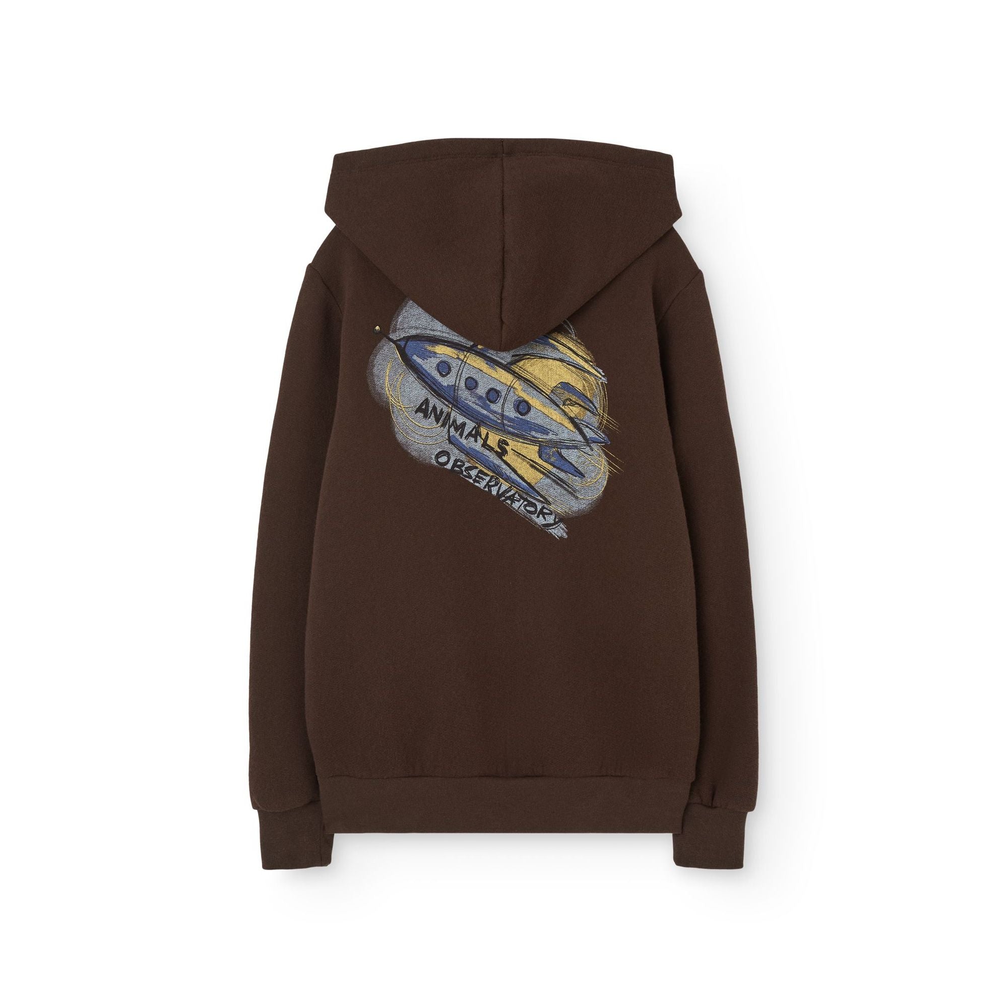 Boys & Girls Brown Cotton Zip-Up Top