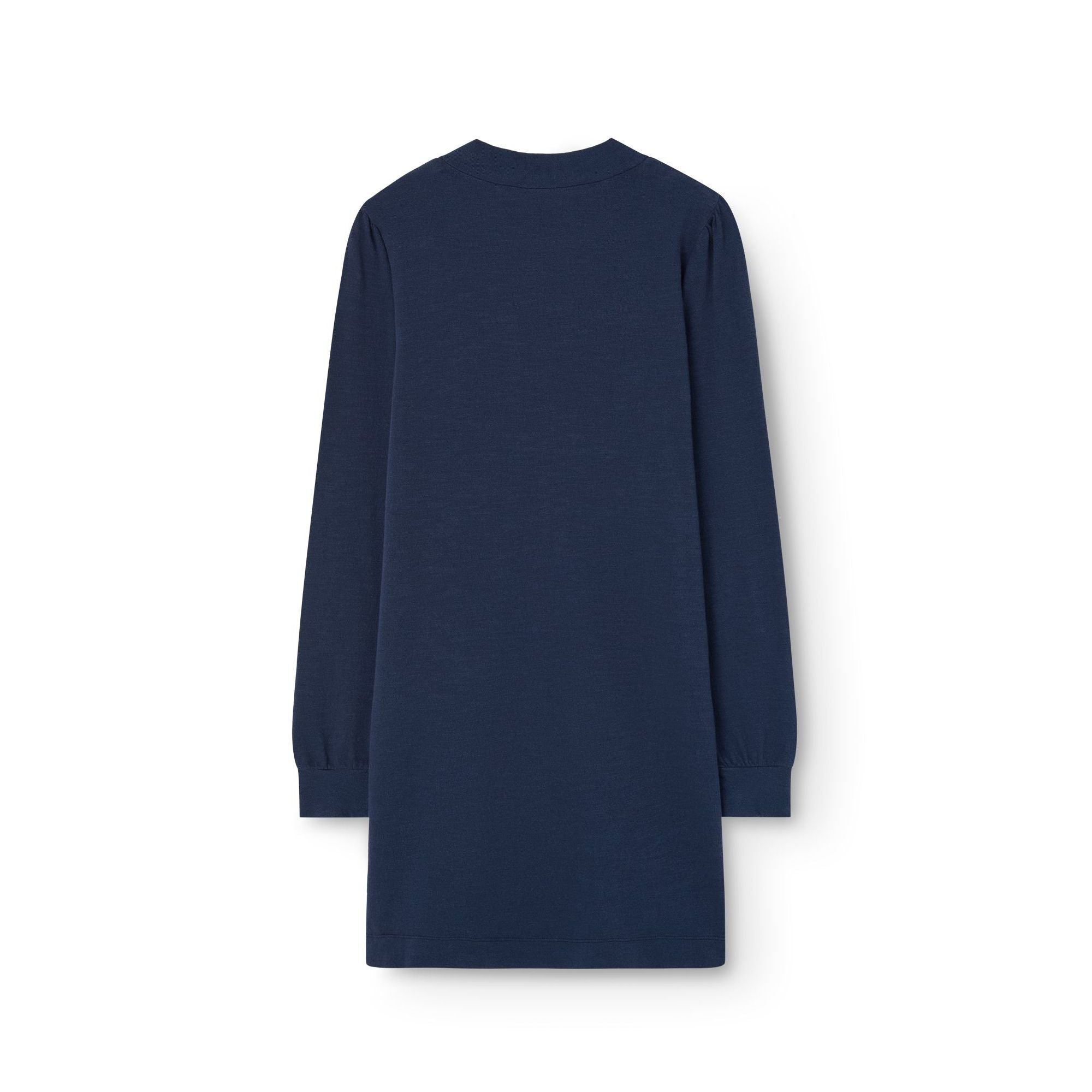 Girls Navy Logo Cotton Dress