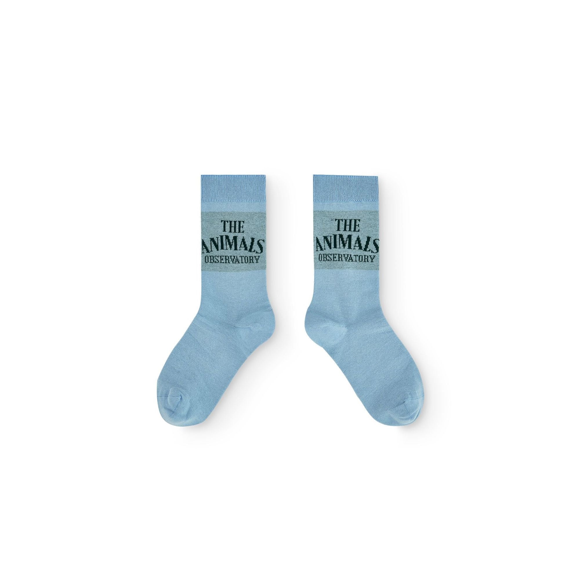Boys & Girls Light Blue Logo Cotton Socks