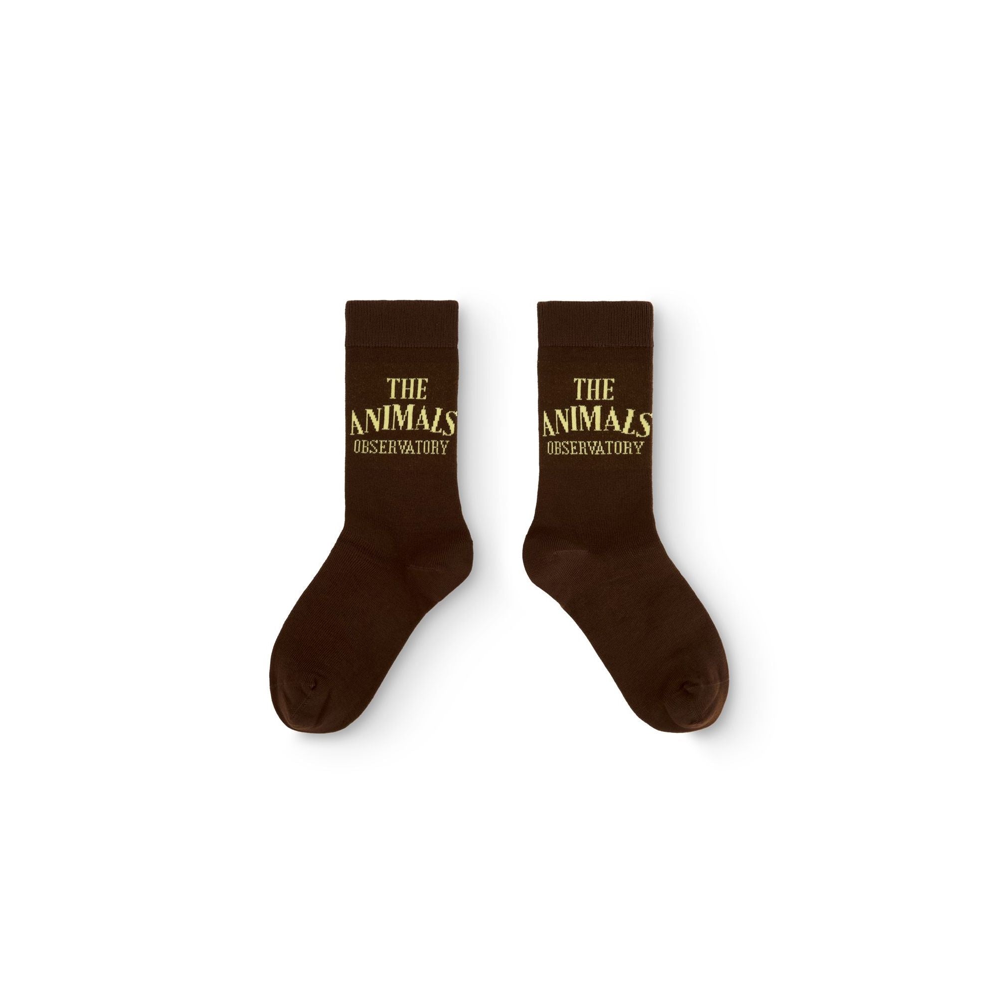 Boys & Girls Brown Logo Cotton Socks
