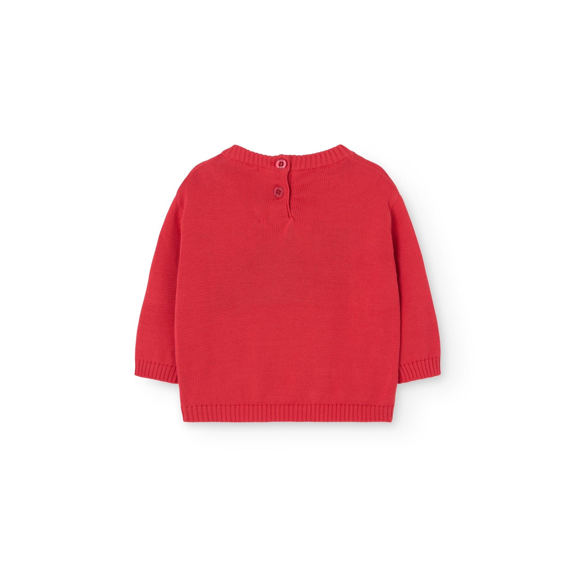 Baby Boys & Girls Red Bobcat Jacquard Knit Sweater