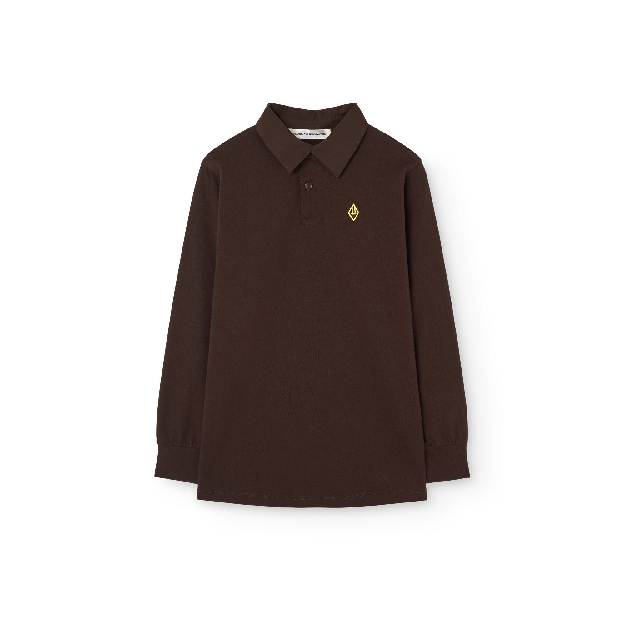 Boys & Girls Dark Brown Cotton Polo Shirt