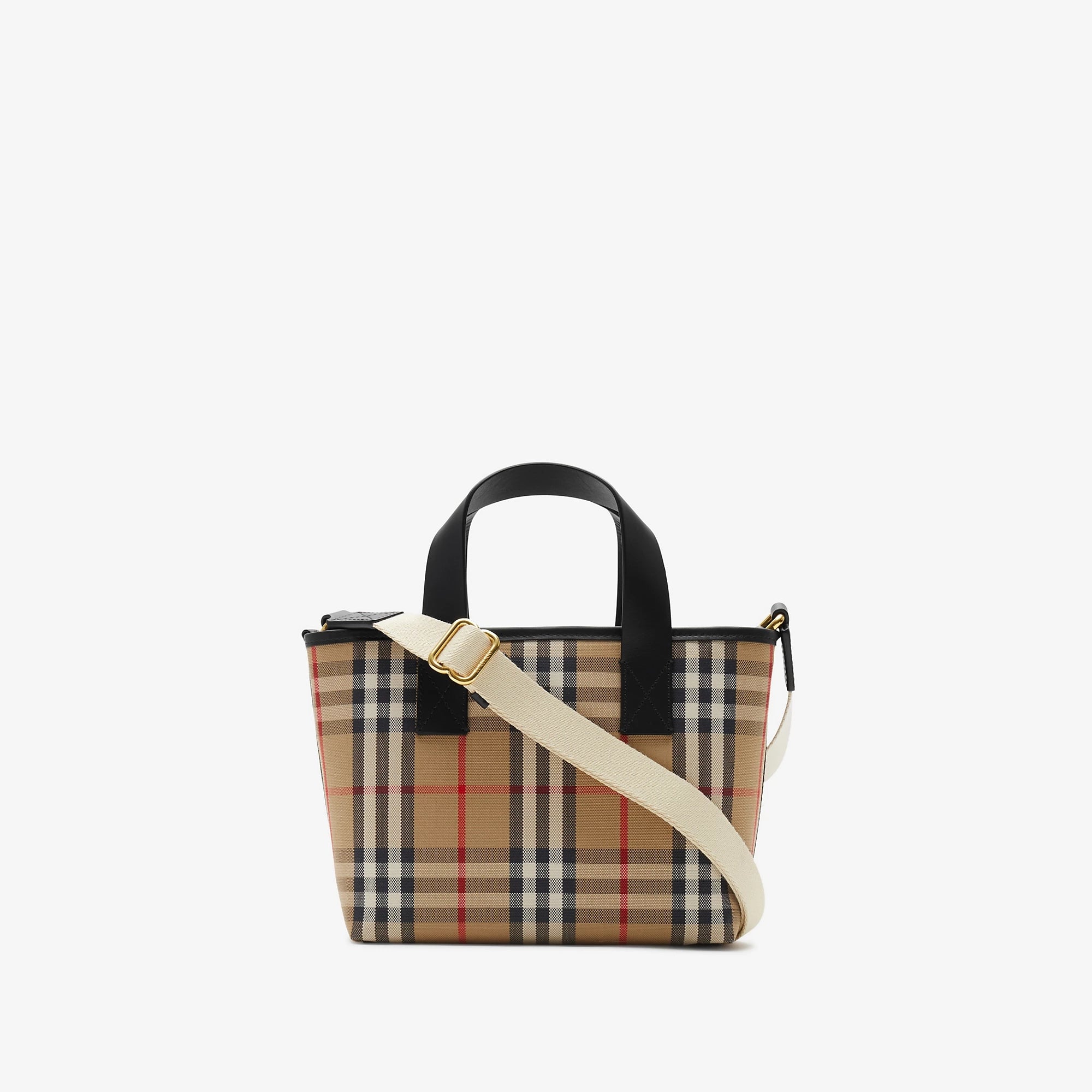 Girls Beige Check Handbag