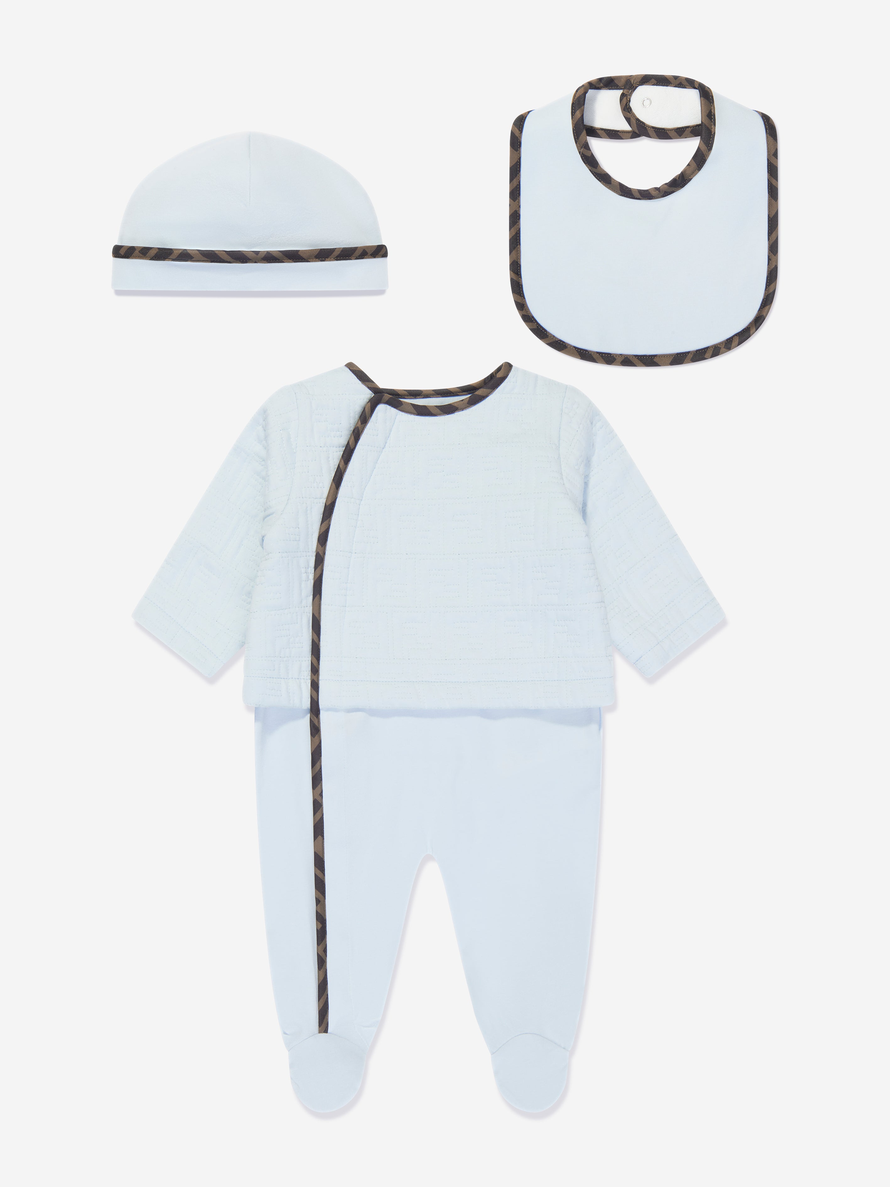 Baby Girls Cotton Babygrow Gift Set (3 Piece) in Blue