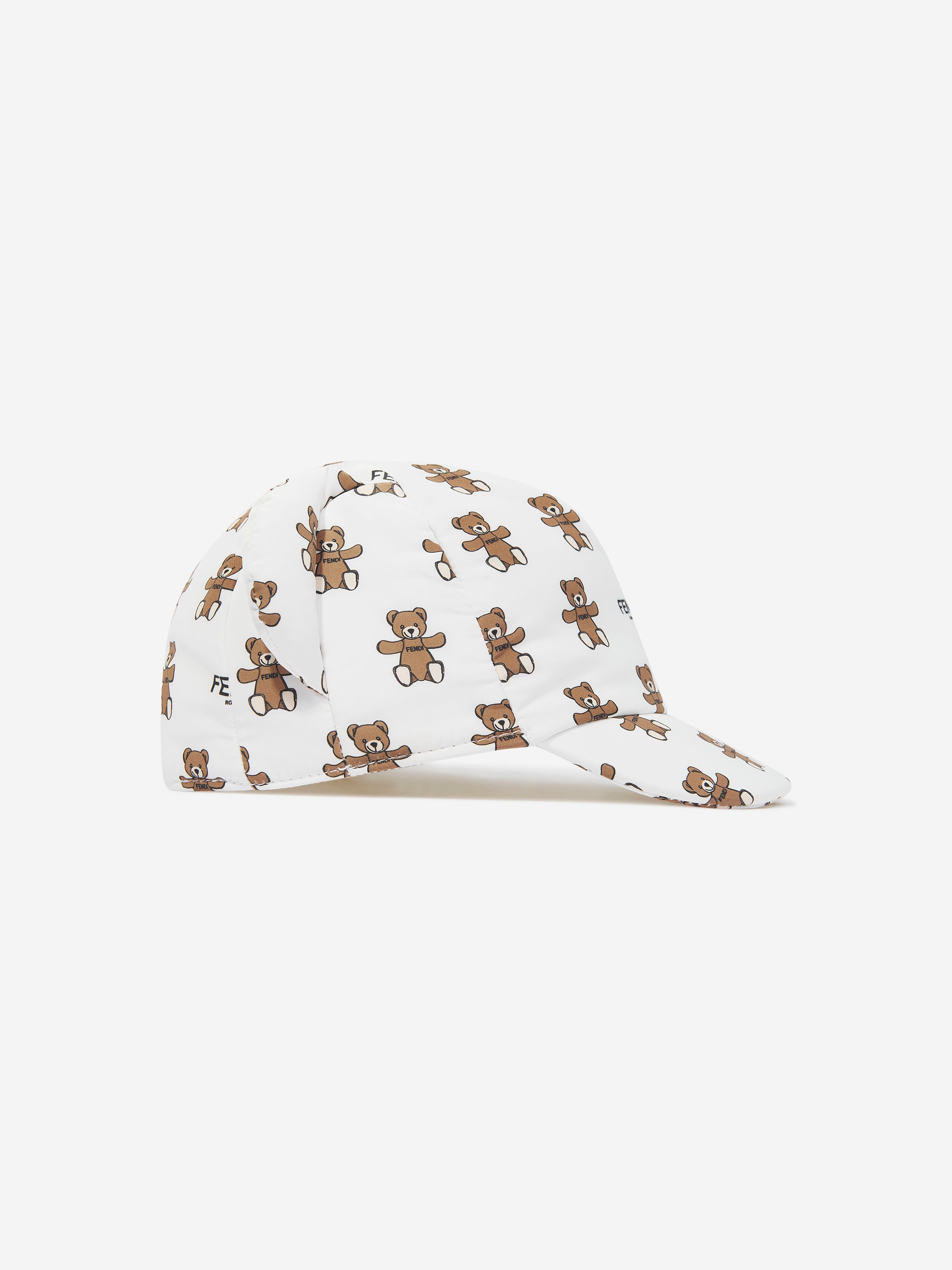 Baby Teddy Bear Cap in Ivory