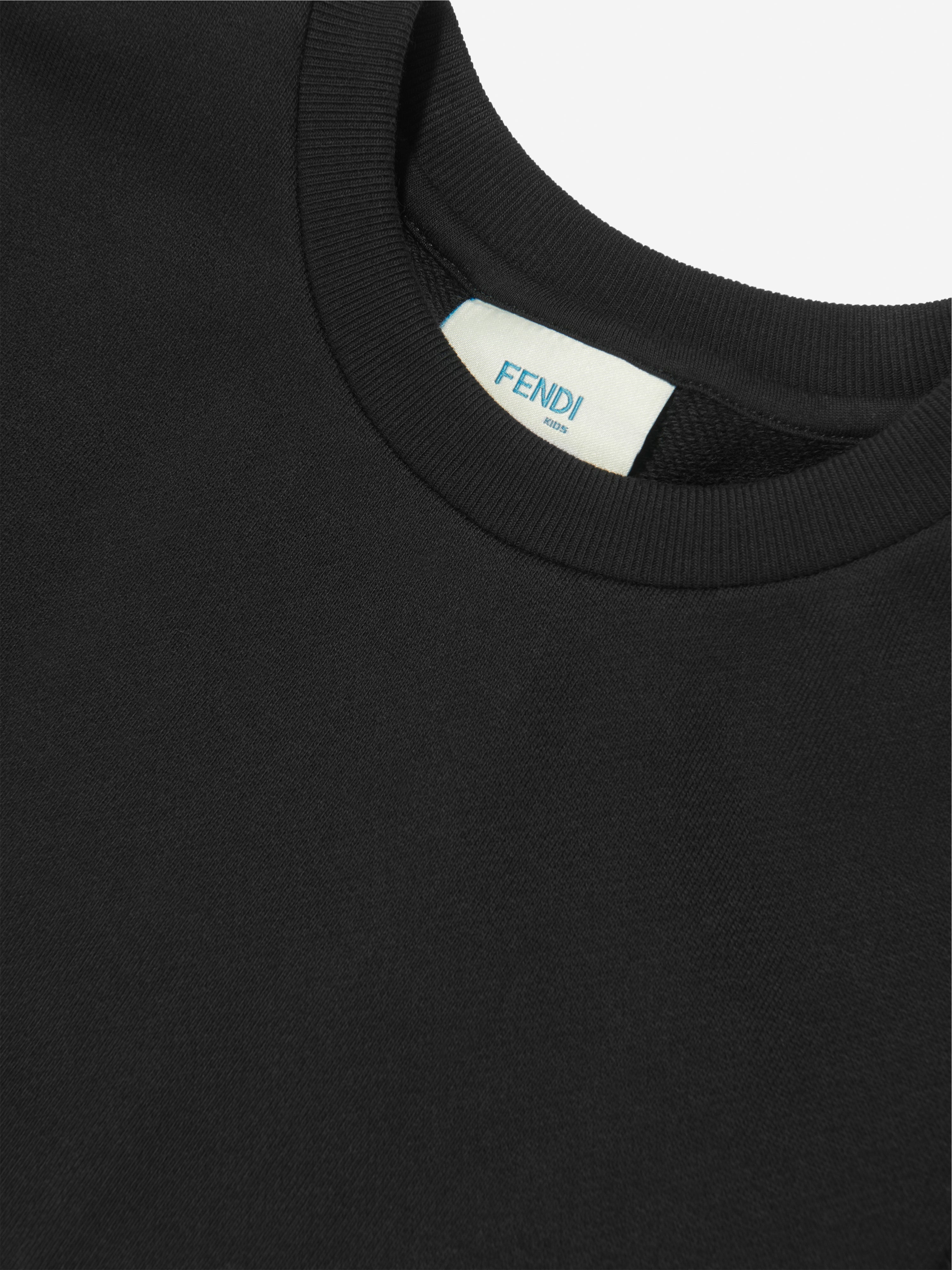 Girls FF Logo Waist Dress in Black