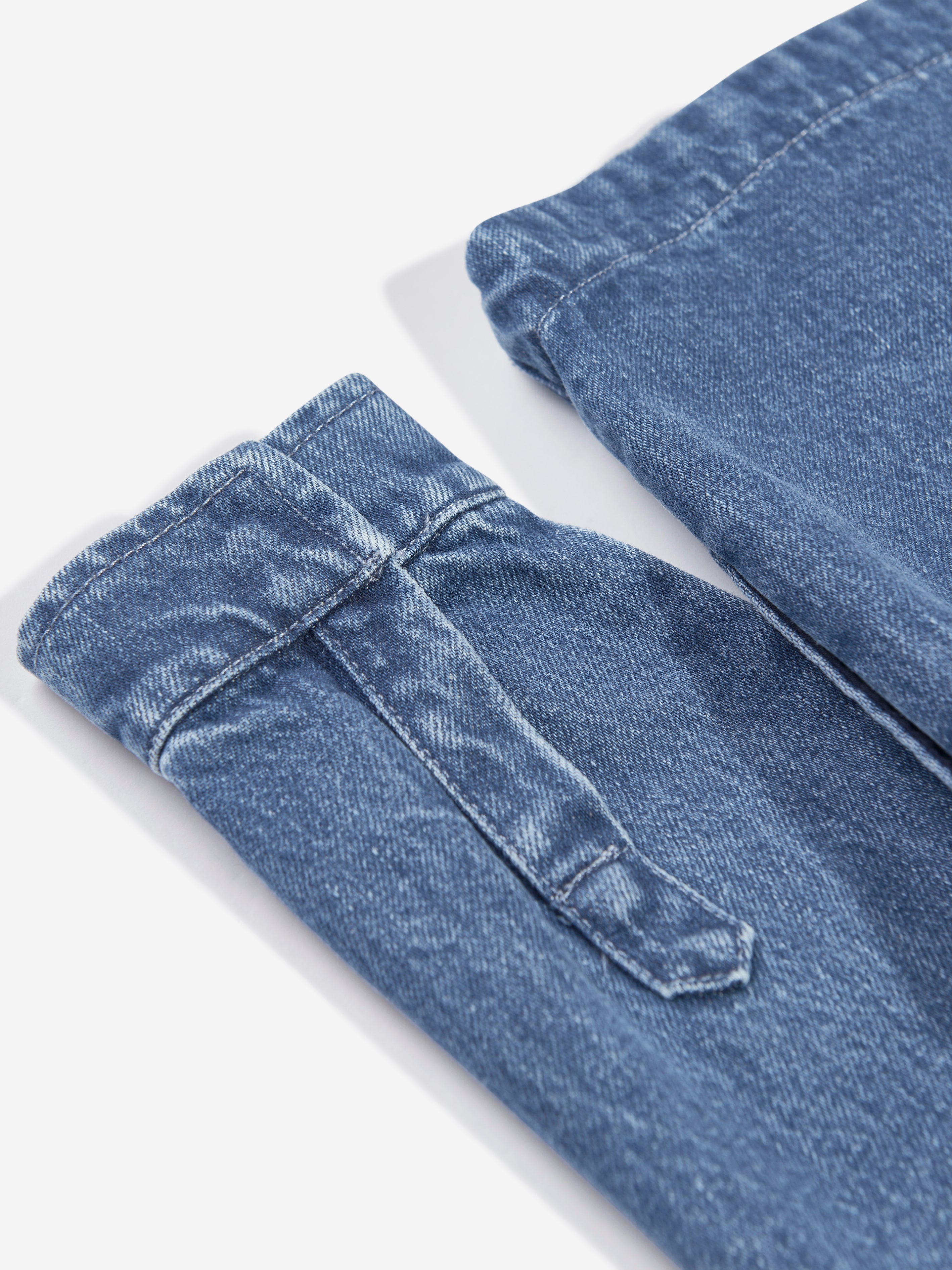 Kids FF Logo Denim Overshirt in Blue