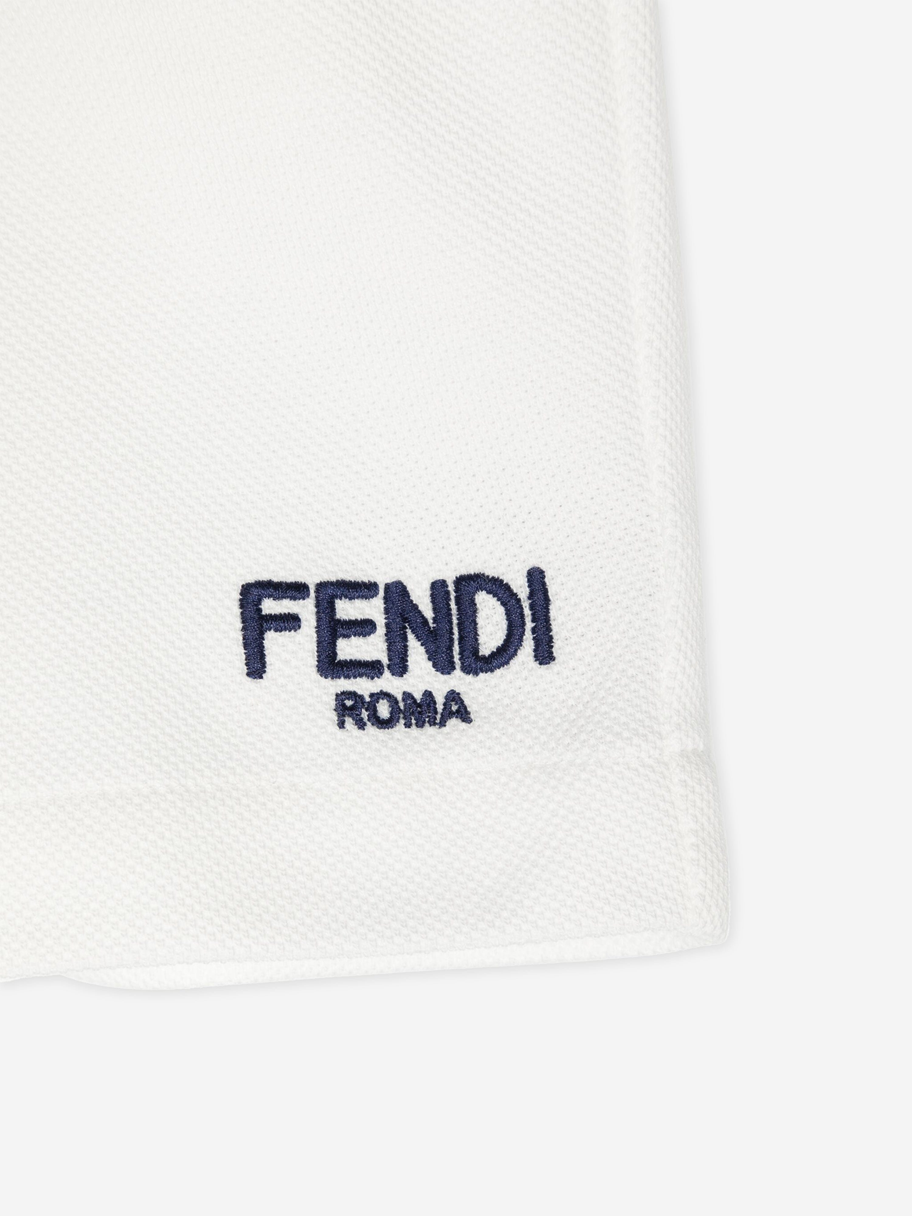 Fendi Baby Boys Logo Shorts in White