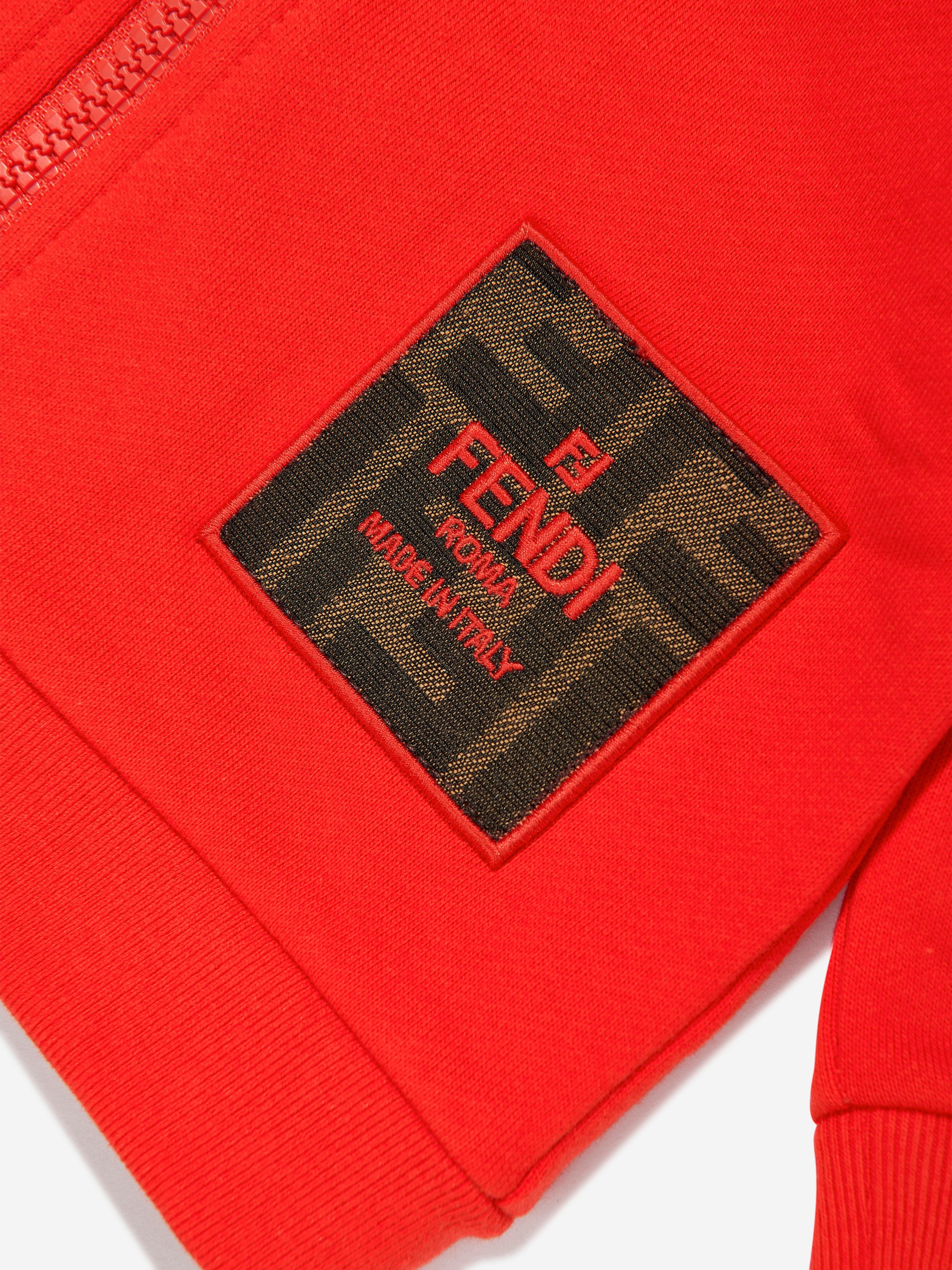 Fendi Baby Zip Up Top in Red