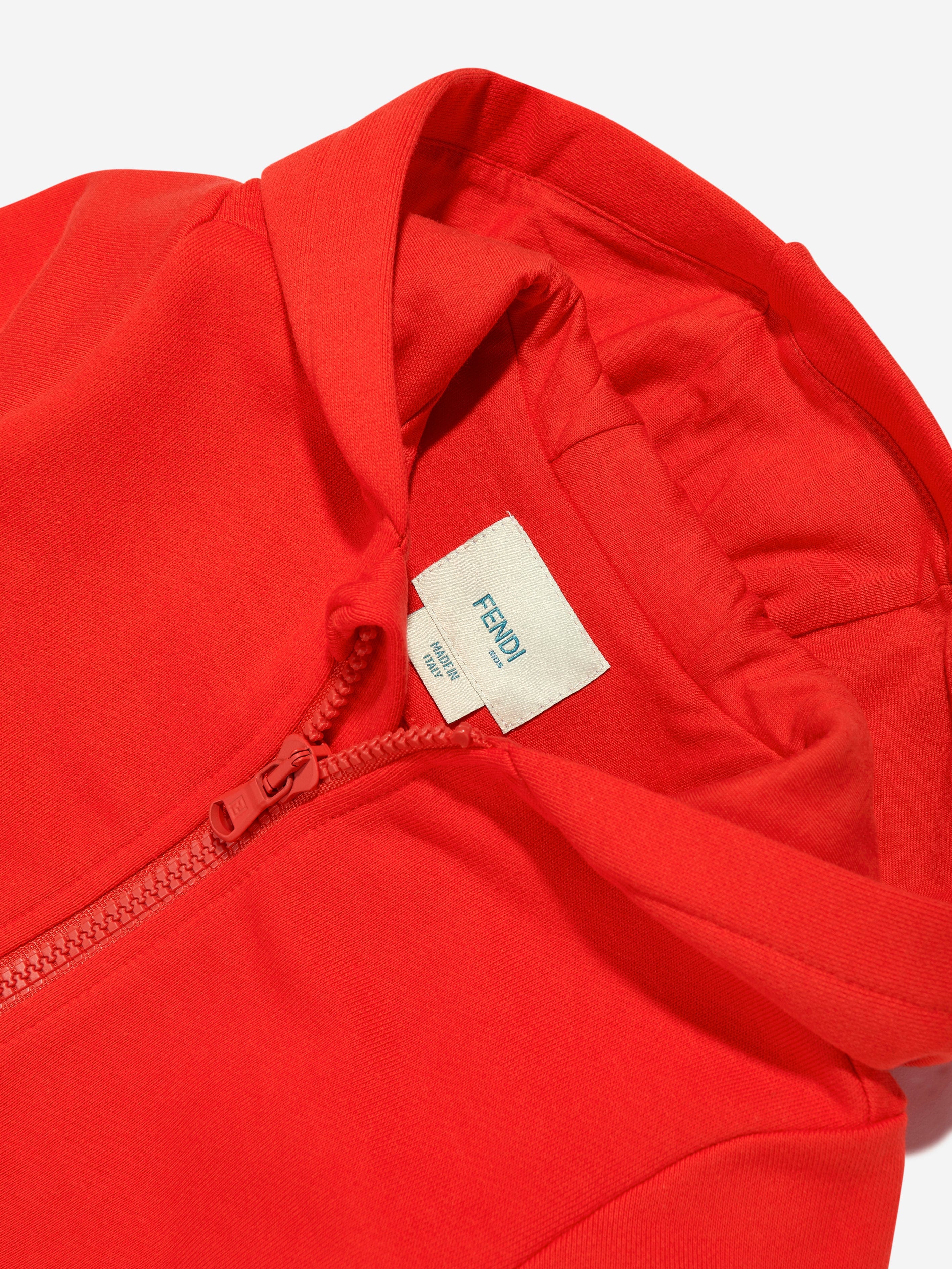 Fendi Baby Zip Up Top in Red