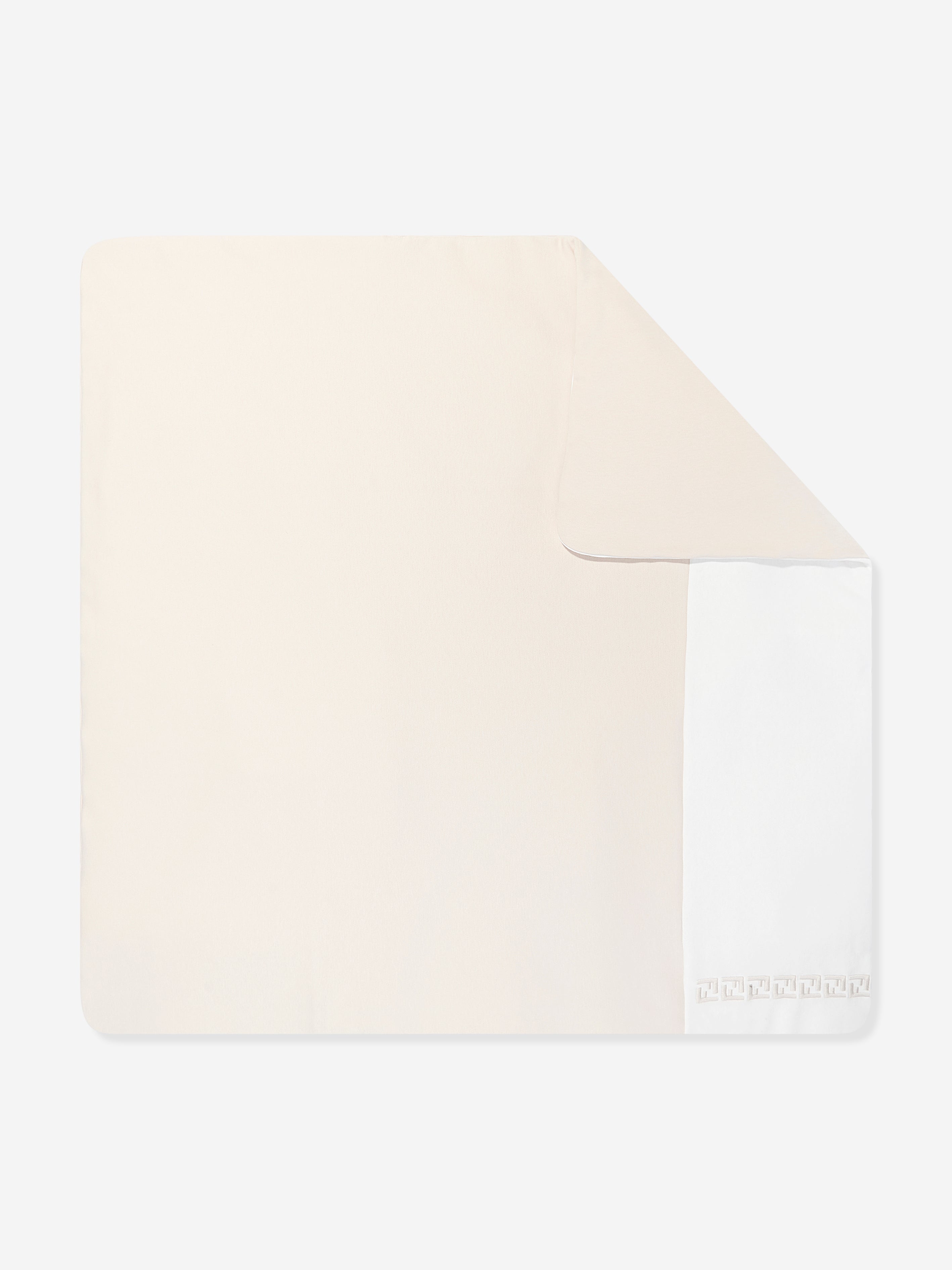 Fendi Baby Jersey FF Logo Blanket in Beige
