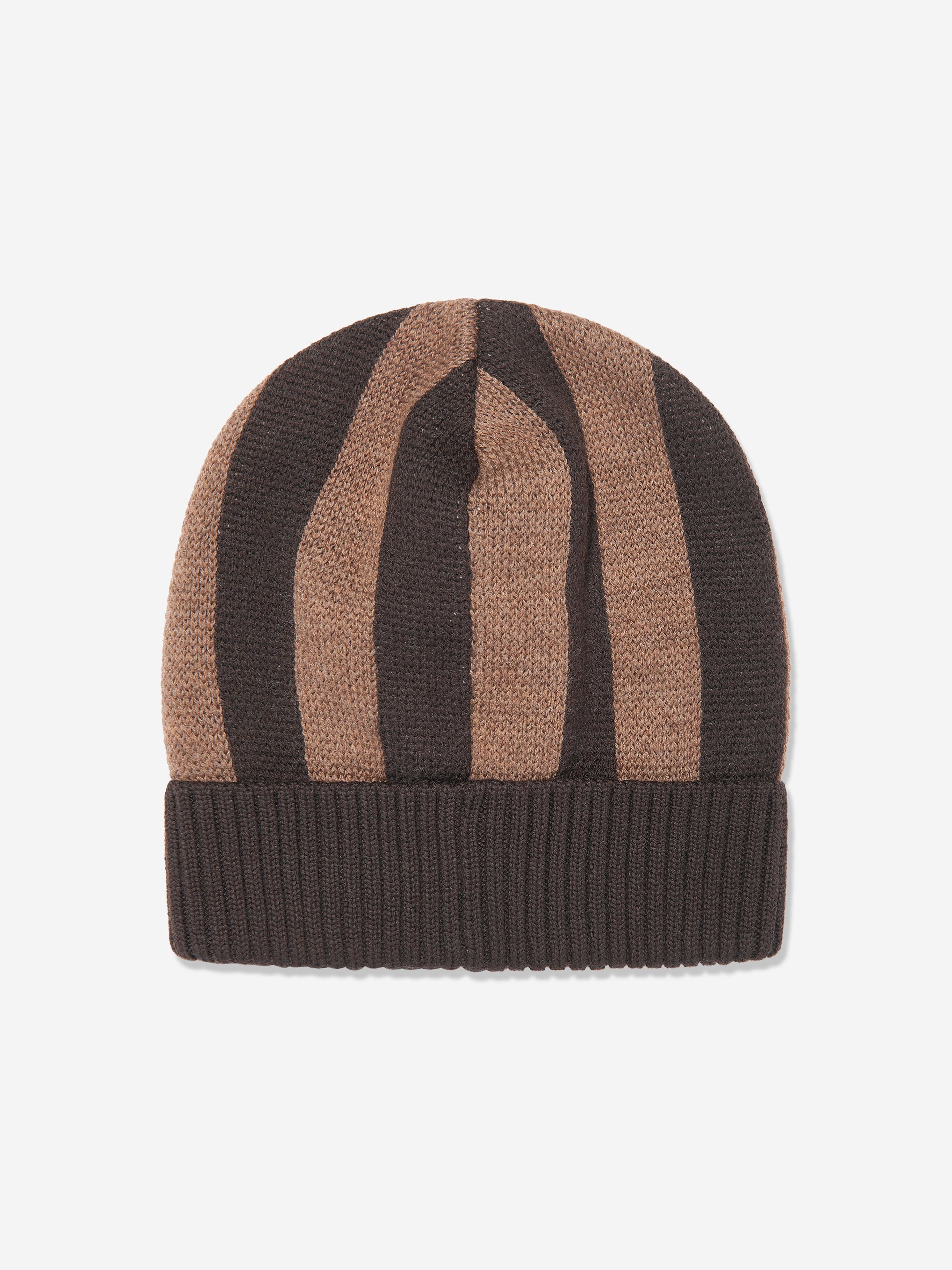 Kids Wool Roma Beanie Hat in Brown