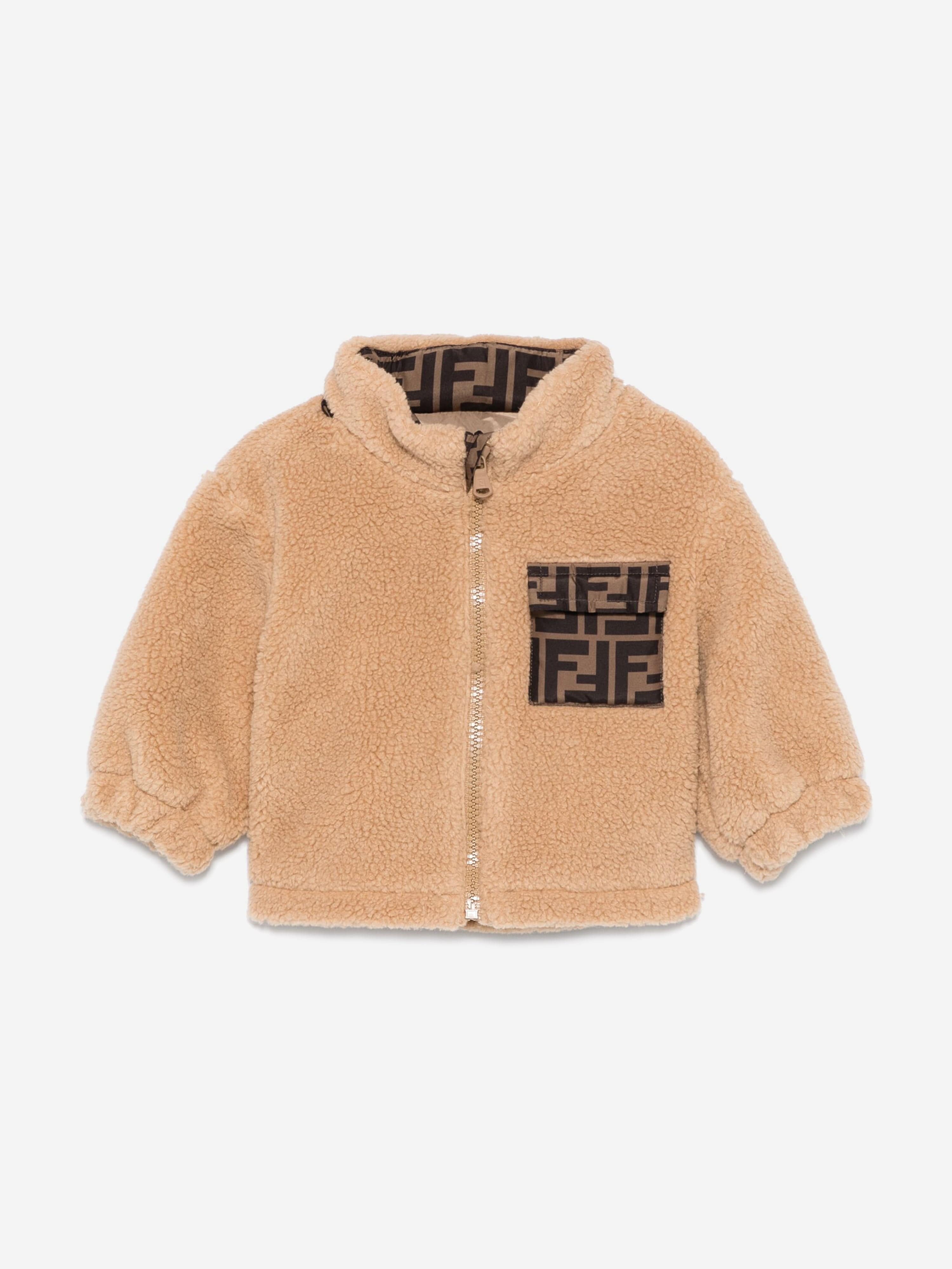 Baby Teddy Fleece Jacket in Beige