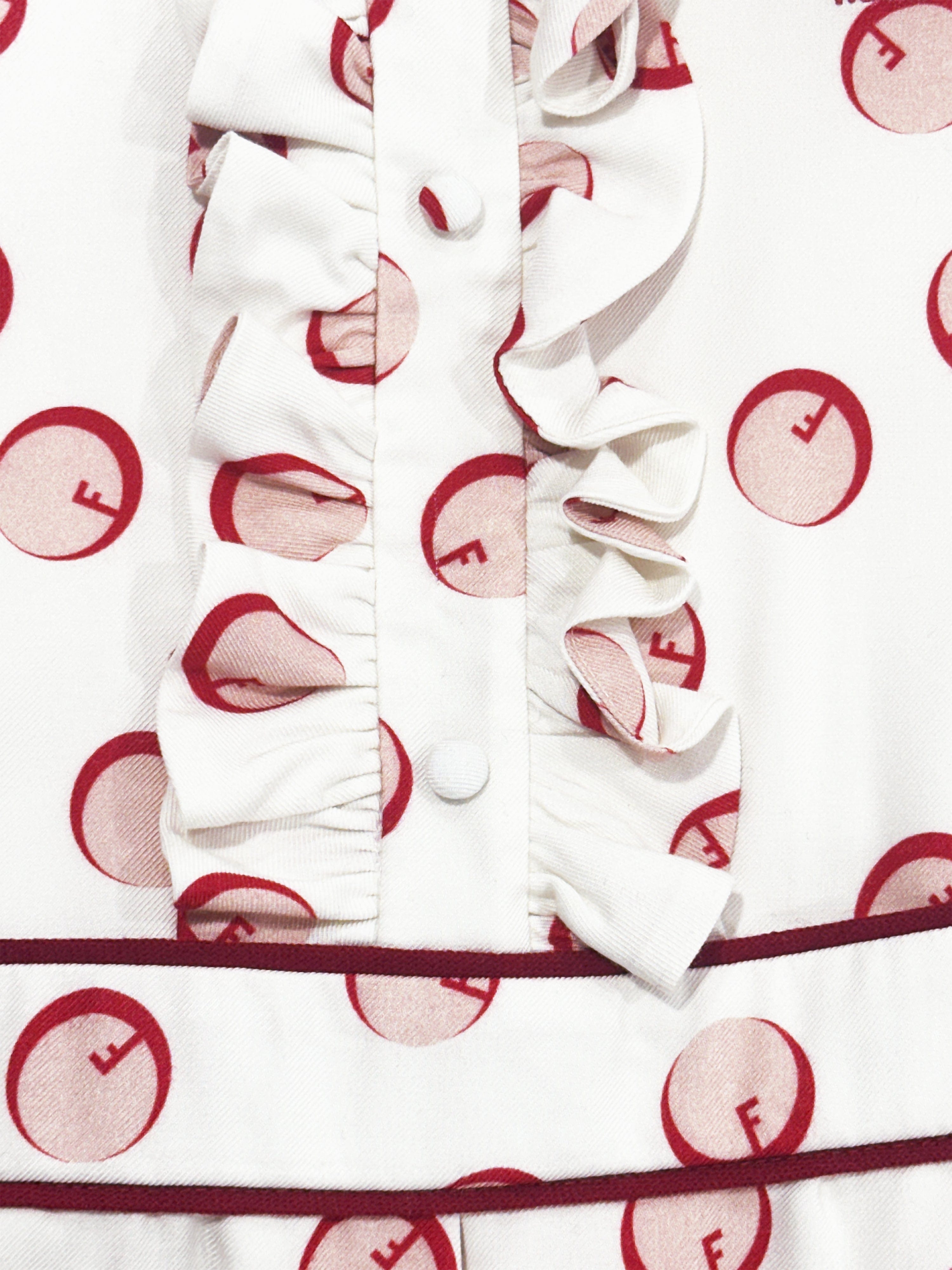 Girls Shadow Bubbles Dress in White