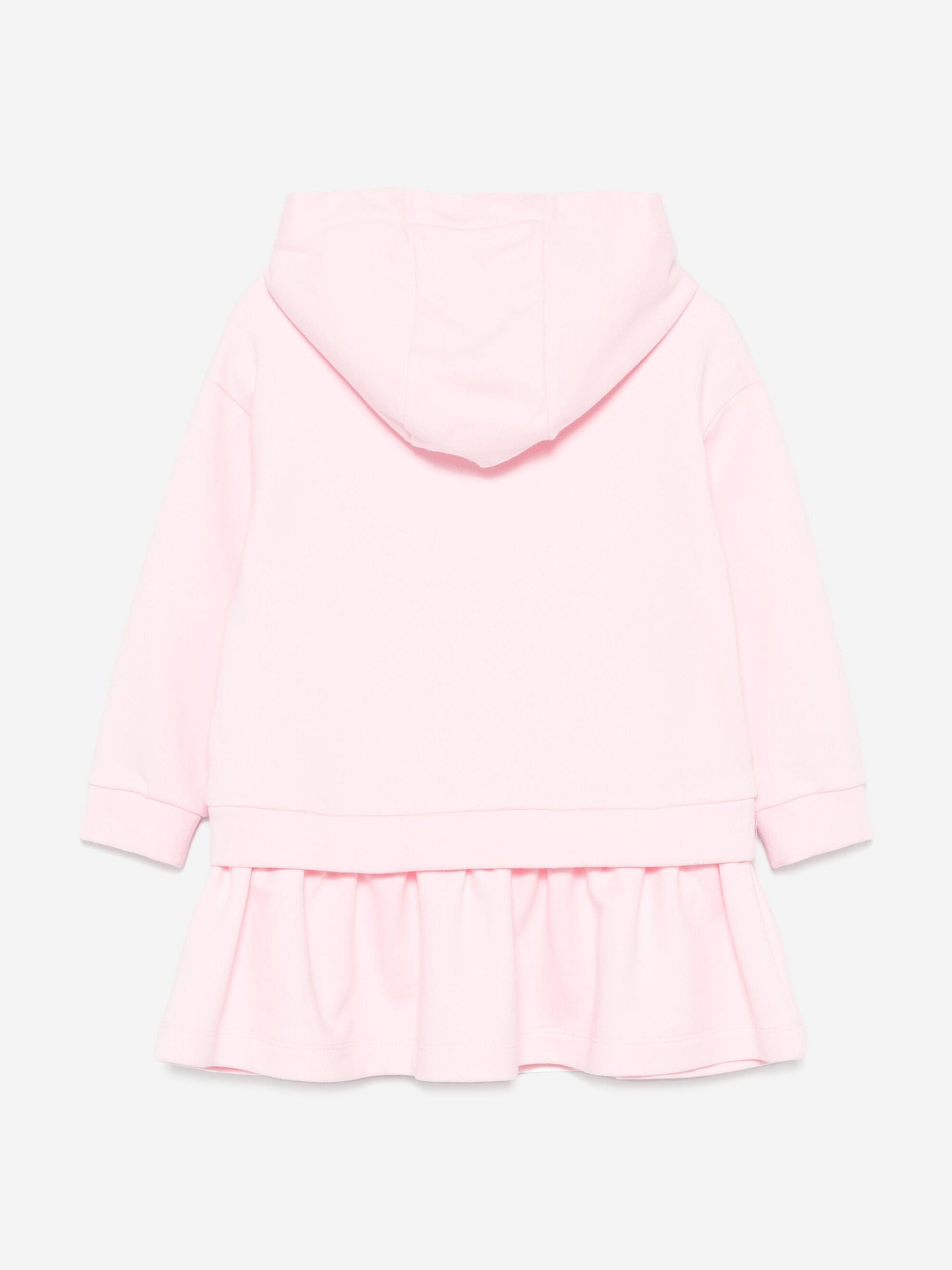 Girls Hooded Sweater Dress in Pink