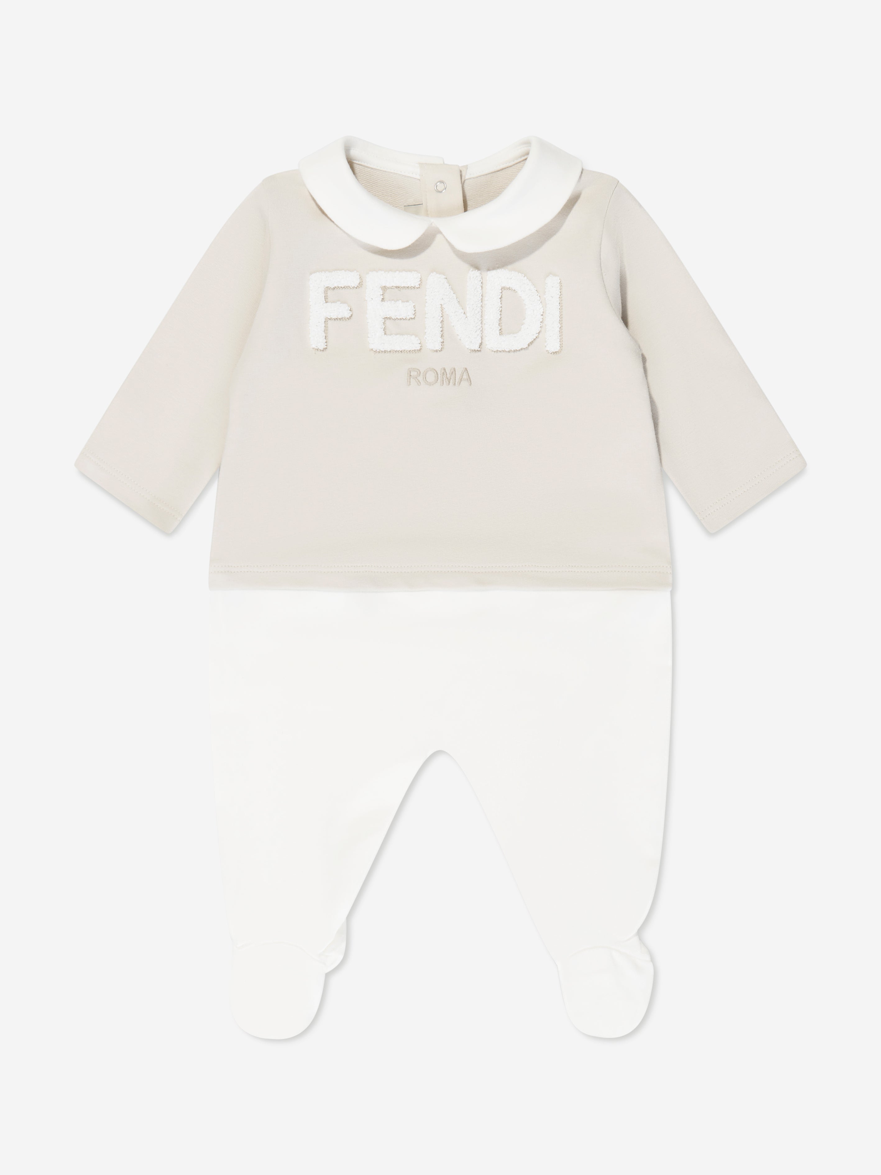 Baby Logo Babygrow Gift Set (3 Piece) in Beige