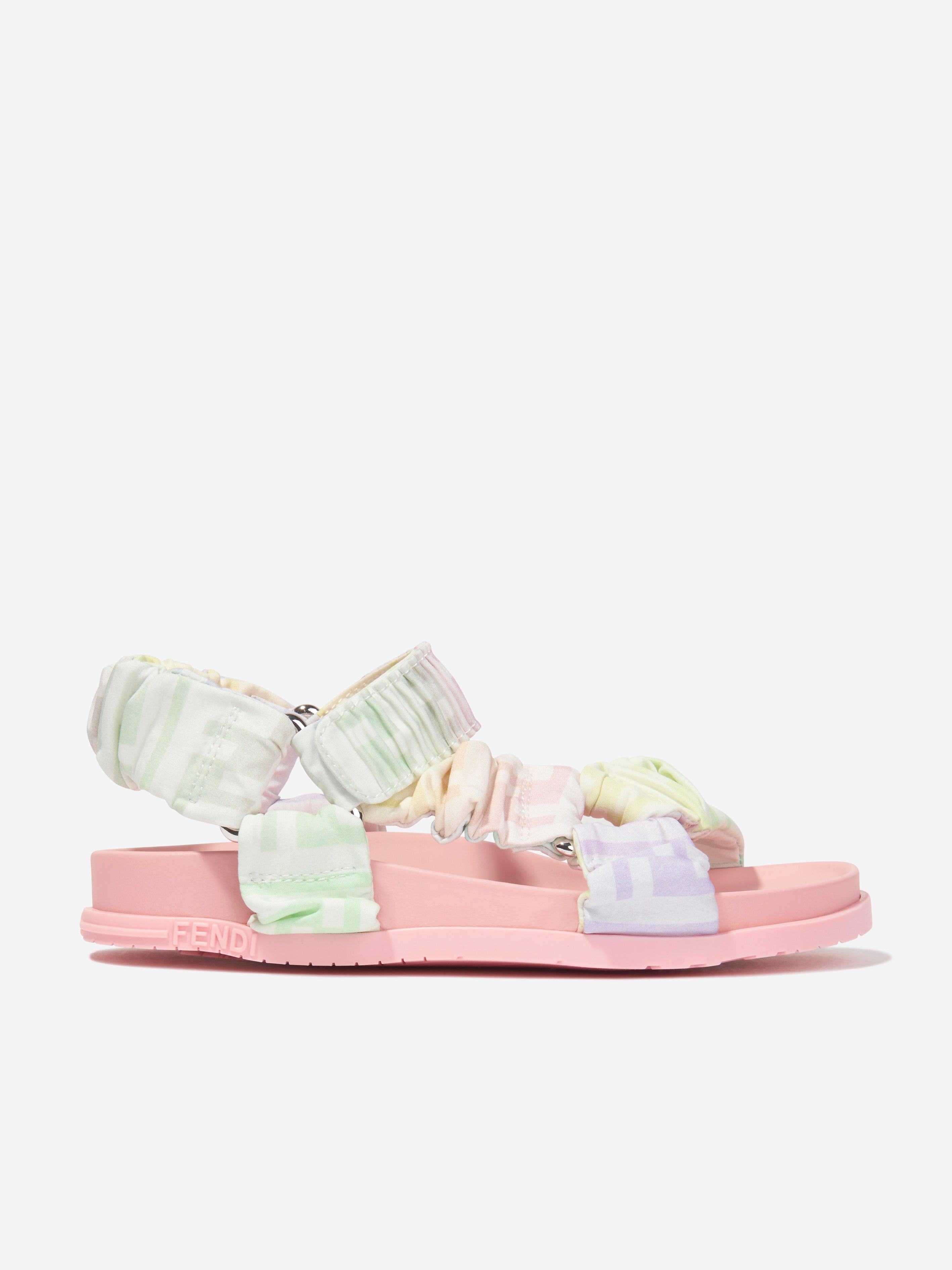 Girls FF Logo Sandals in Multicolour