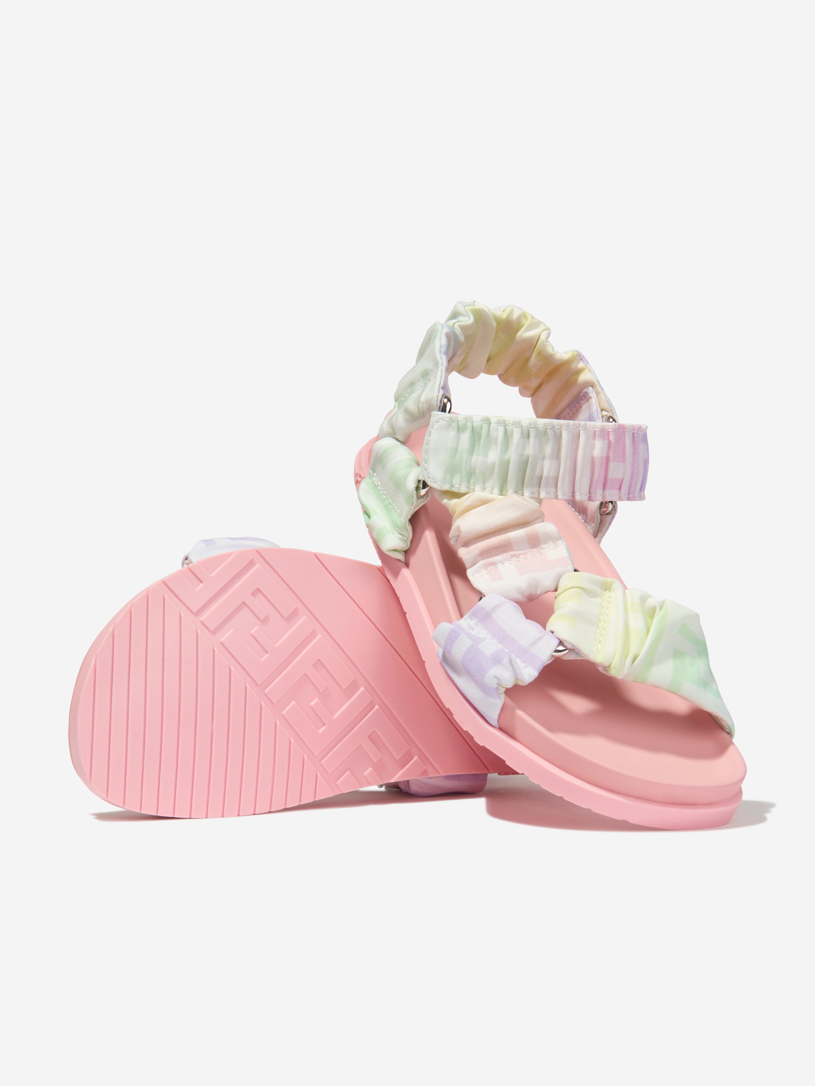 Girls FF Logo Sandals in Multicolour