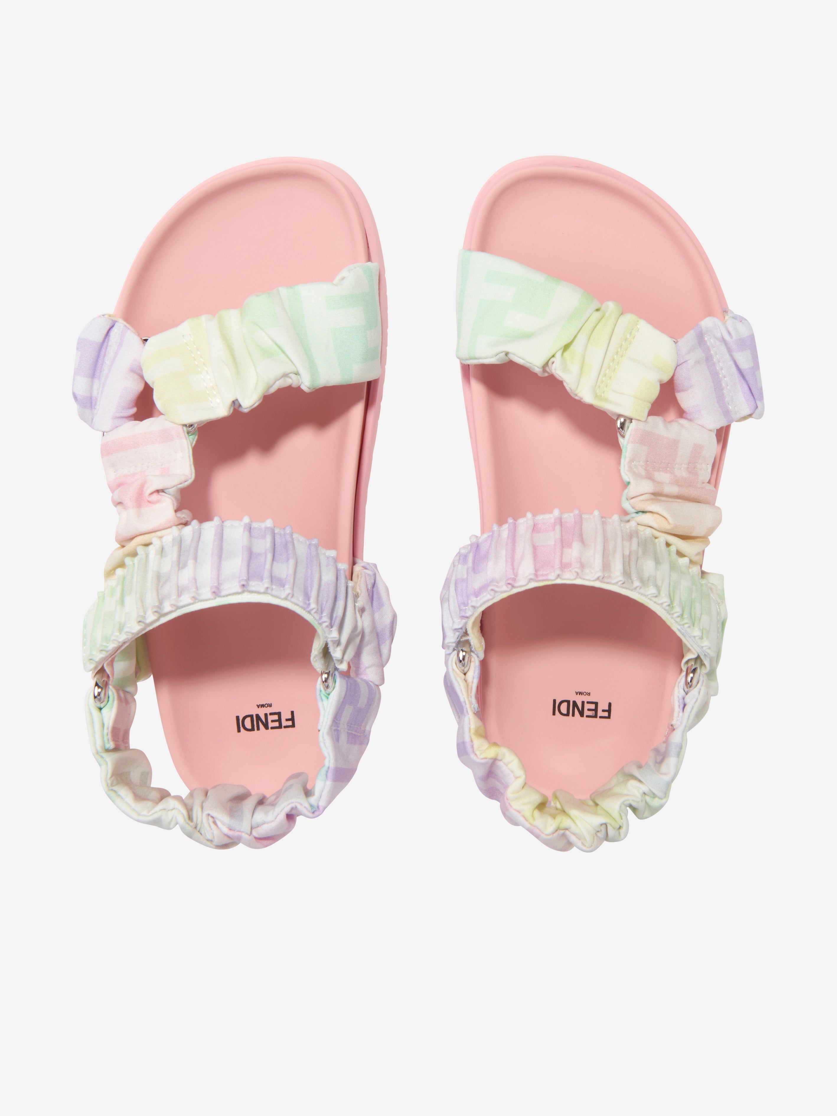 Girls FF Logo Sandals in Multicolour