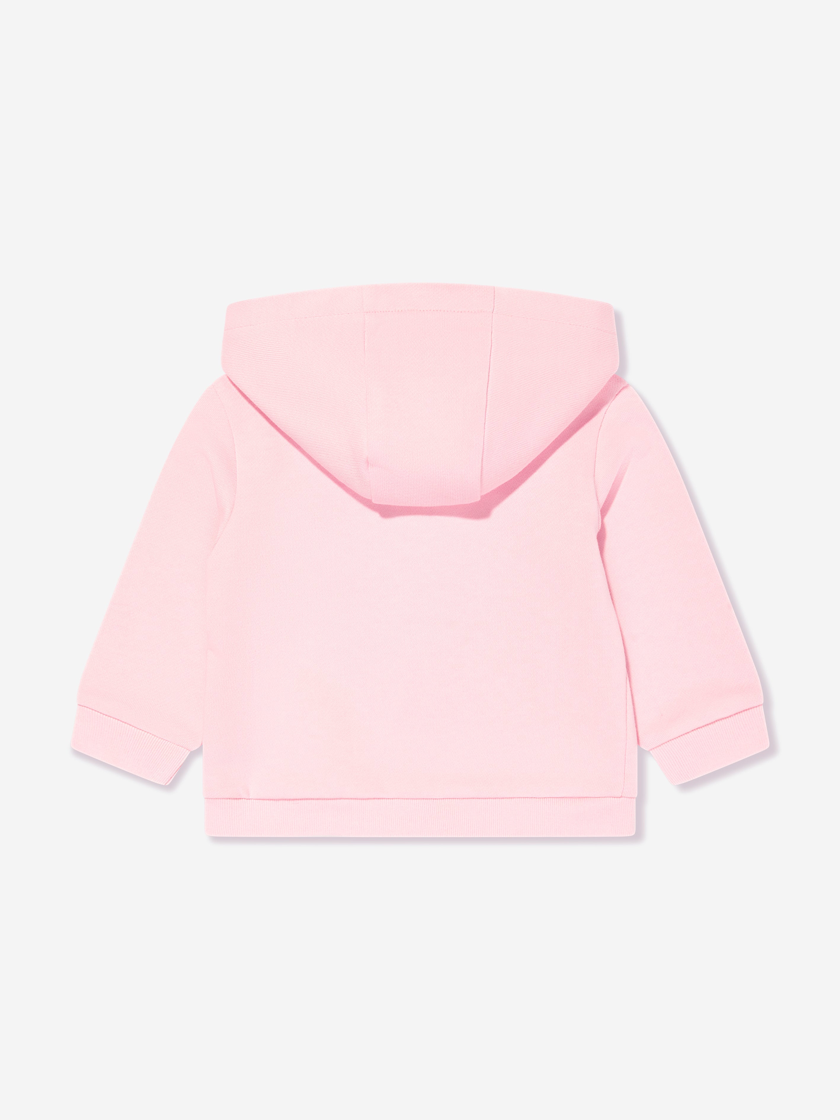 Baby Girls Logo Zip Up Top in Pink