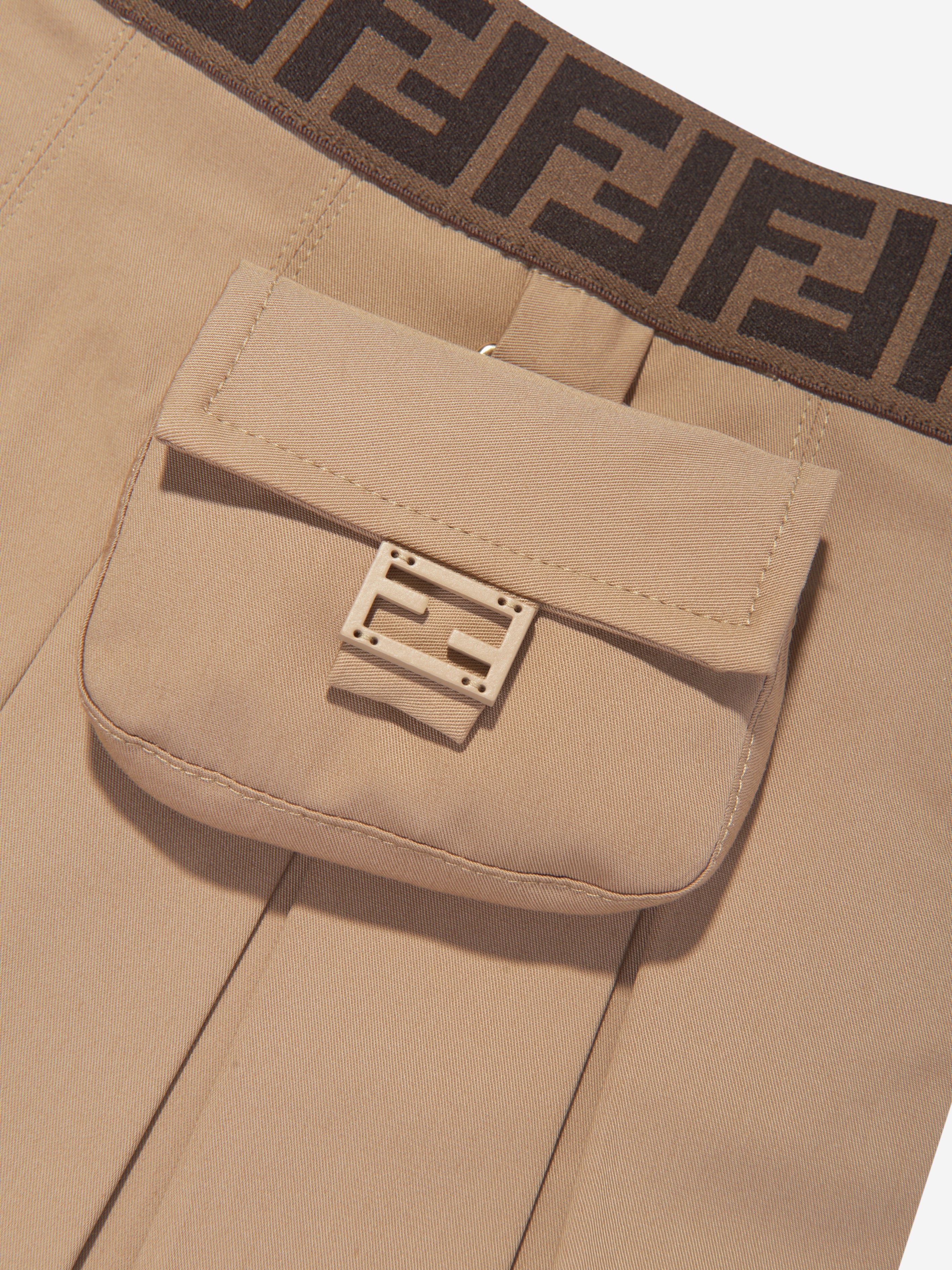 Girls Pleated Skirt in Beige