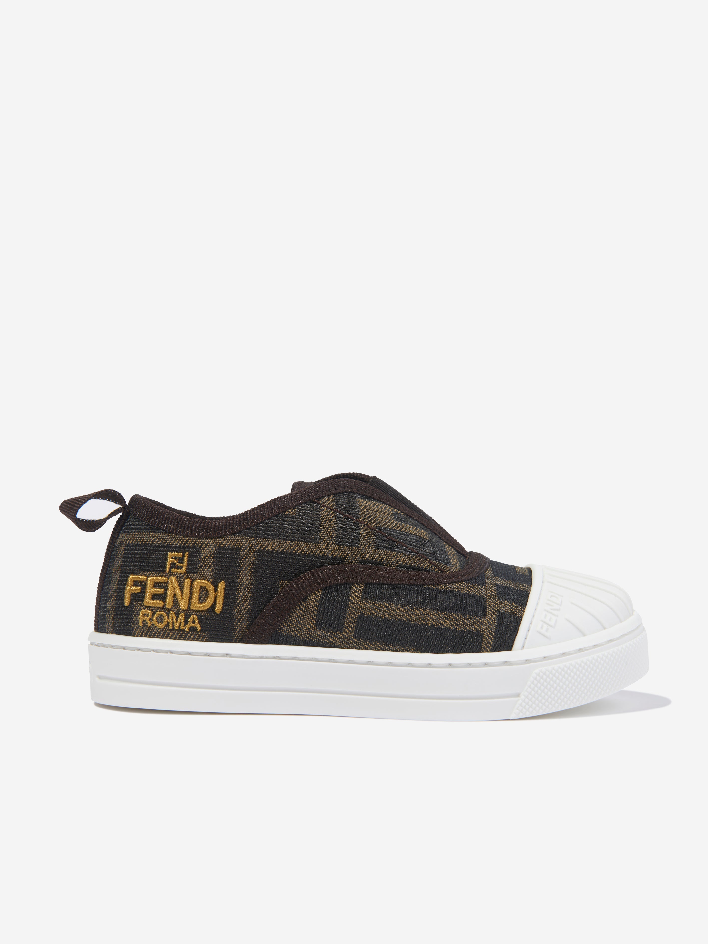 Kids FF Logo Trainers in Brown