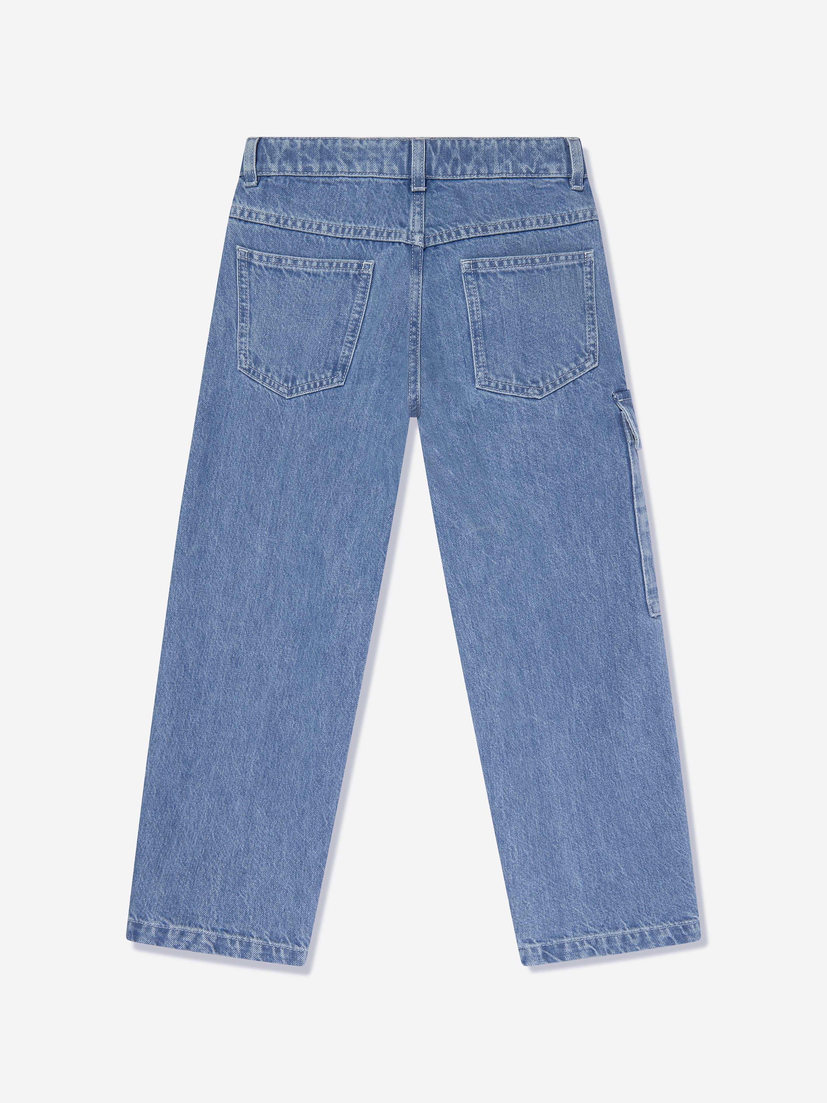Kids Washed Denim Jeans in Blue