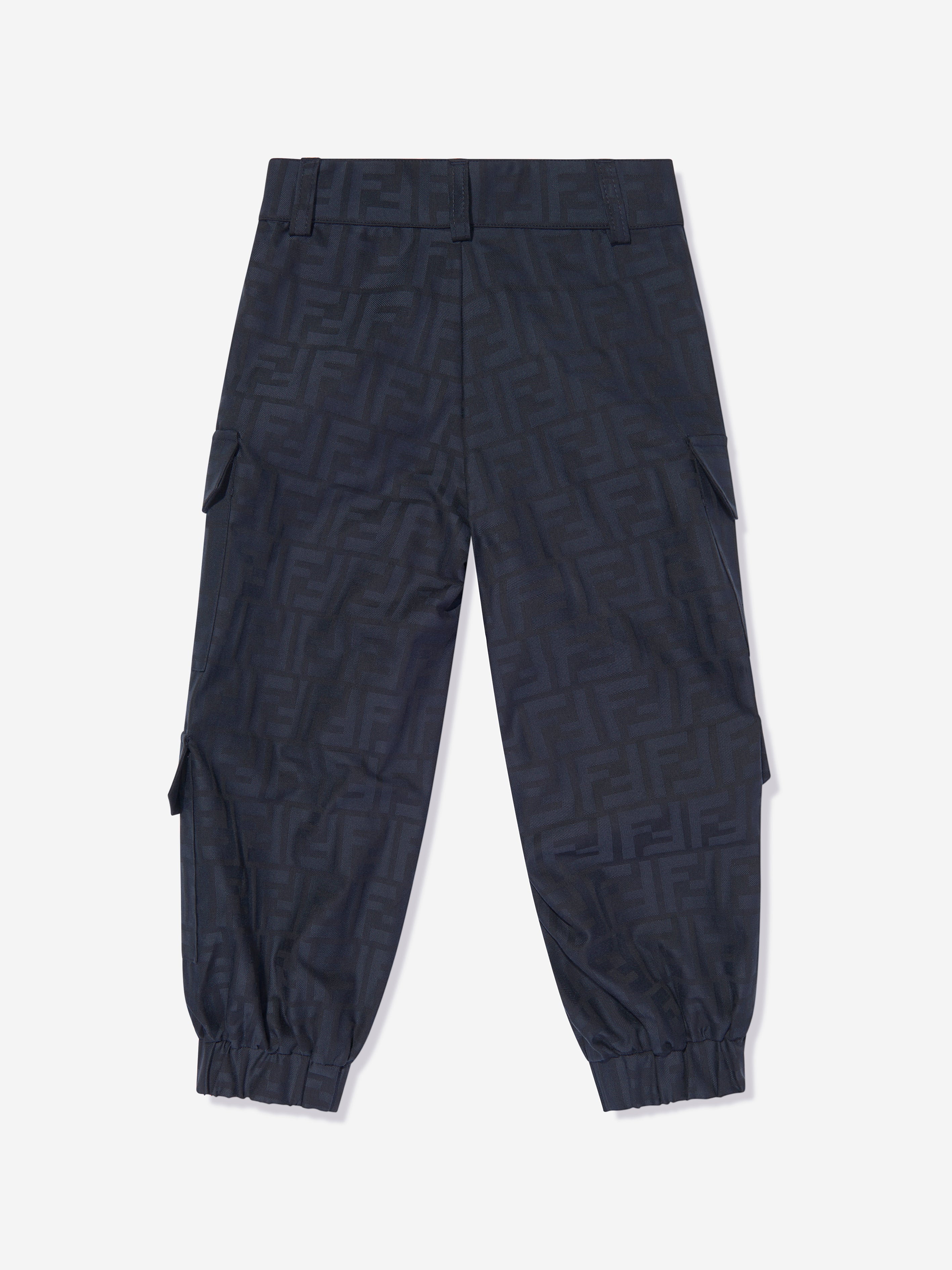 Kids FF Jacquard Cargo Trousers in Navy