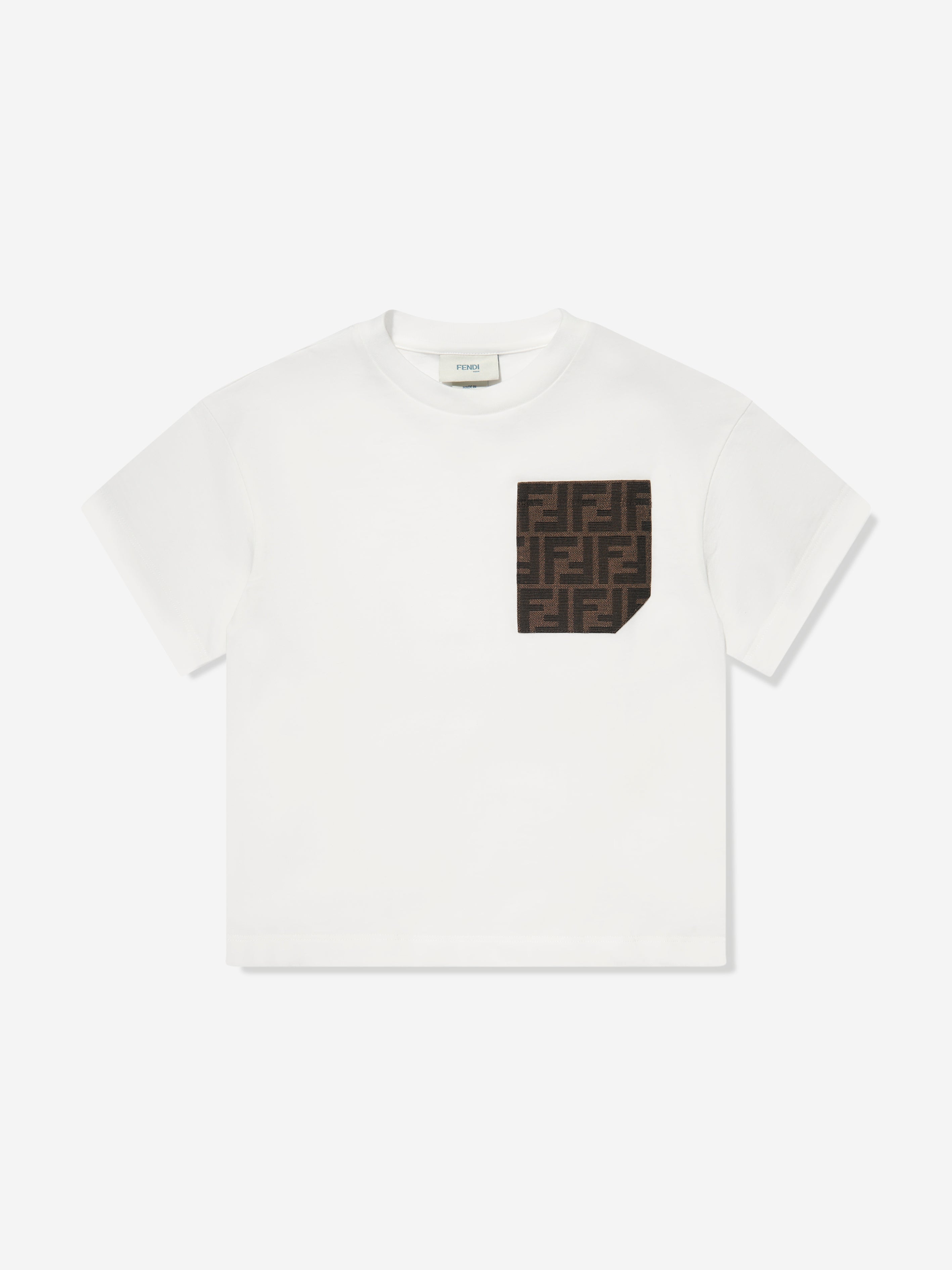 Kids Logo Pocket T-Shirt in White
