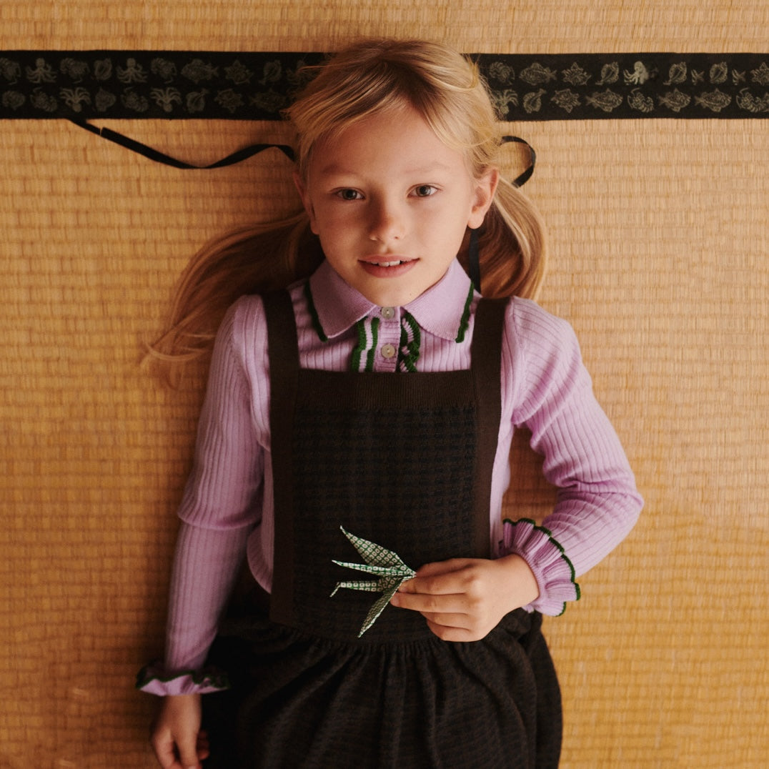 Girls Mocca Wool Dress