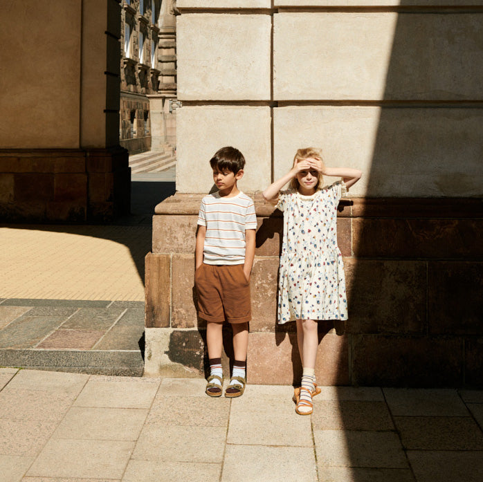 Boys & Girls Light Blue Stripes Cotton T-Shirt