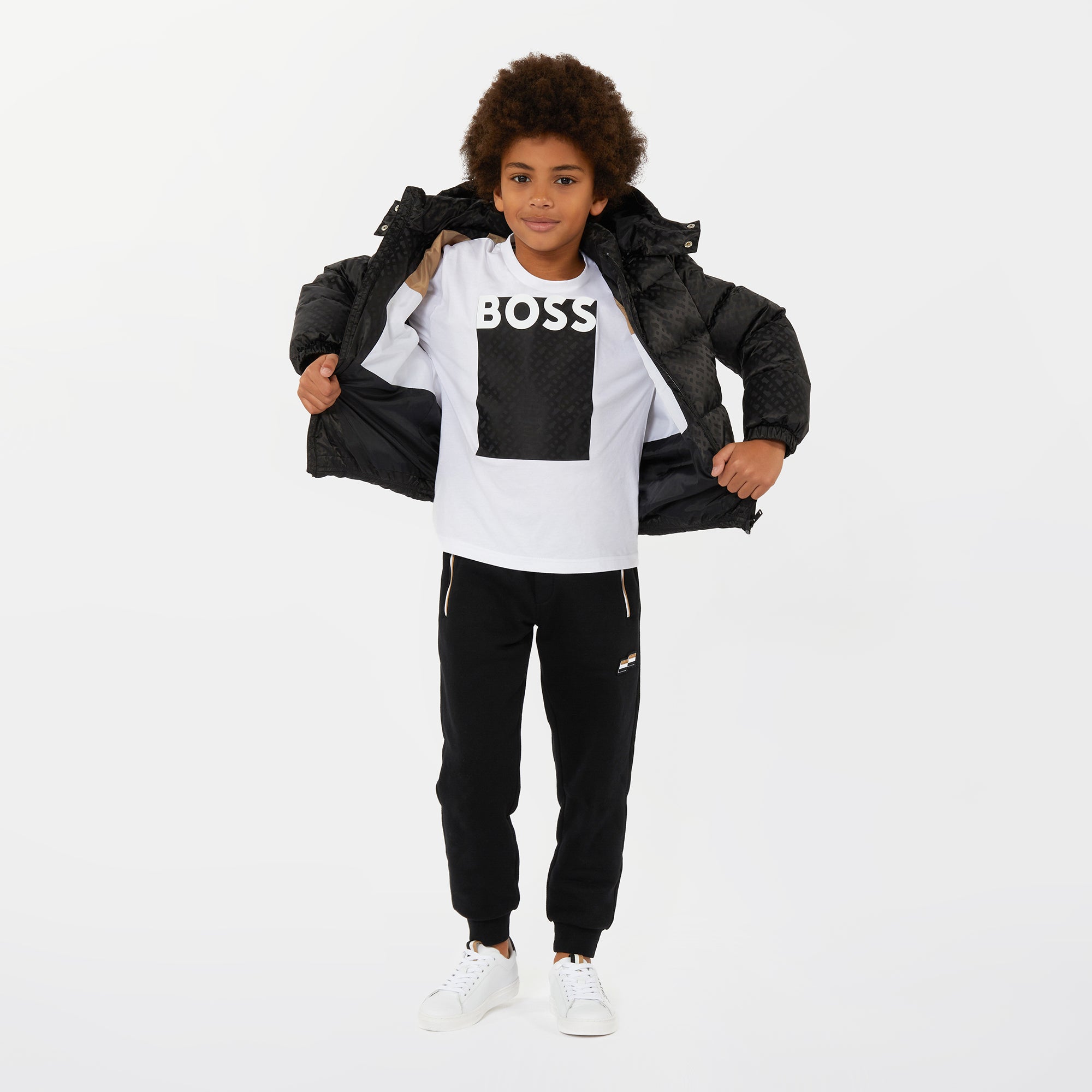 Boys Black Cotton Trousers