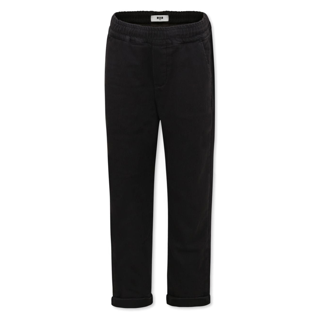 Boys Black Cotton Trousers