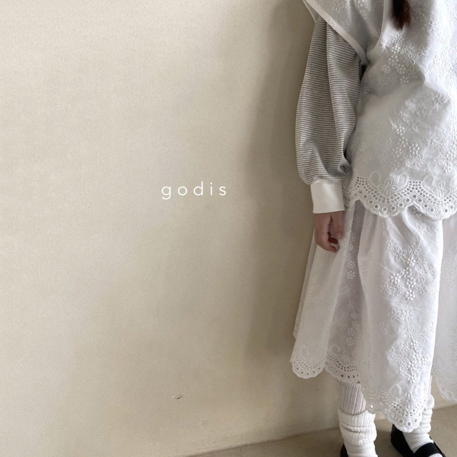 Girls White Embroidered Cotton Dress